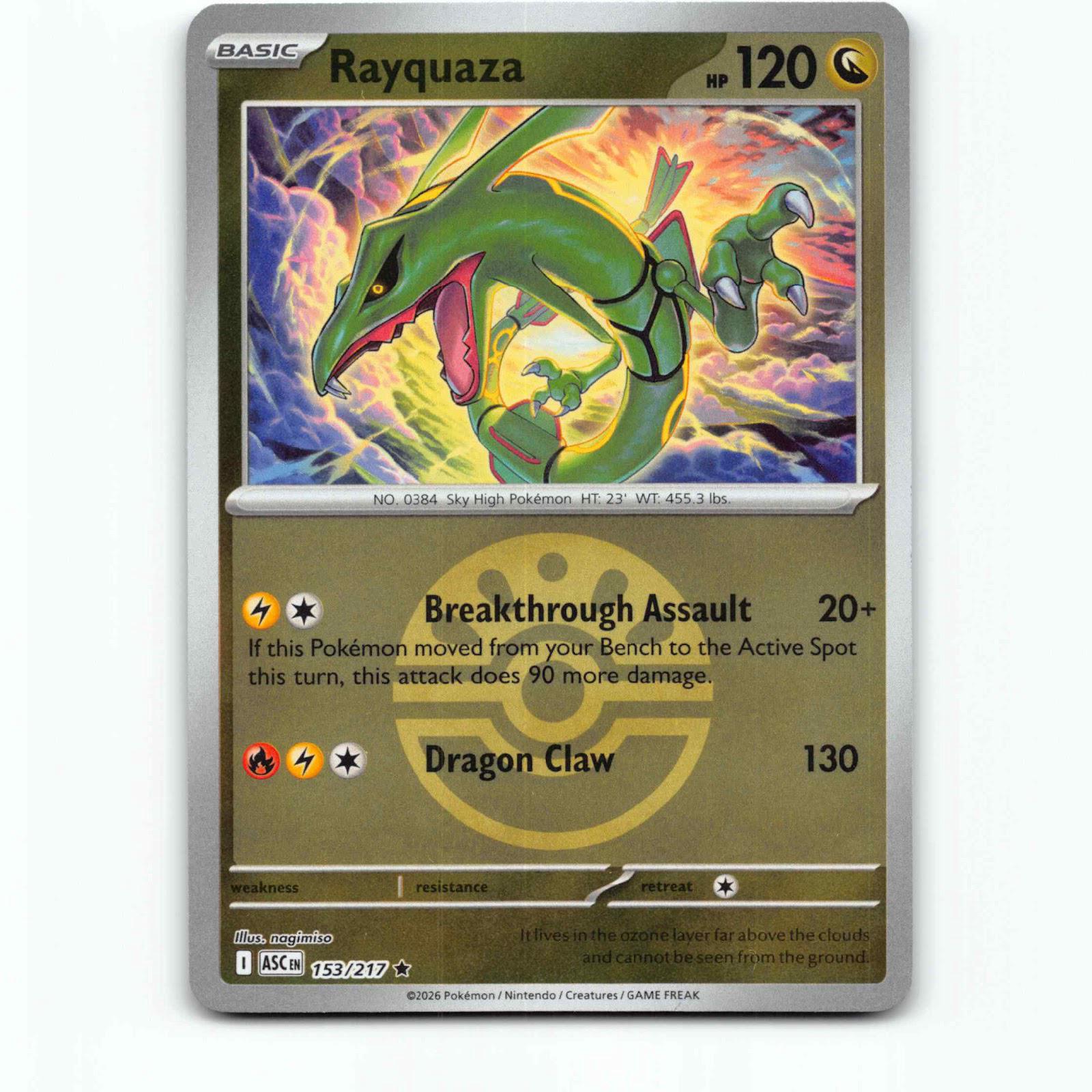 Rayquaza 153 Friend Ball Reverse Holo Pokémon ASC EN 153/217 Ascended Heroes