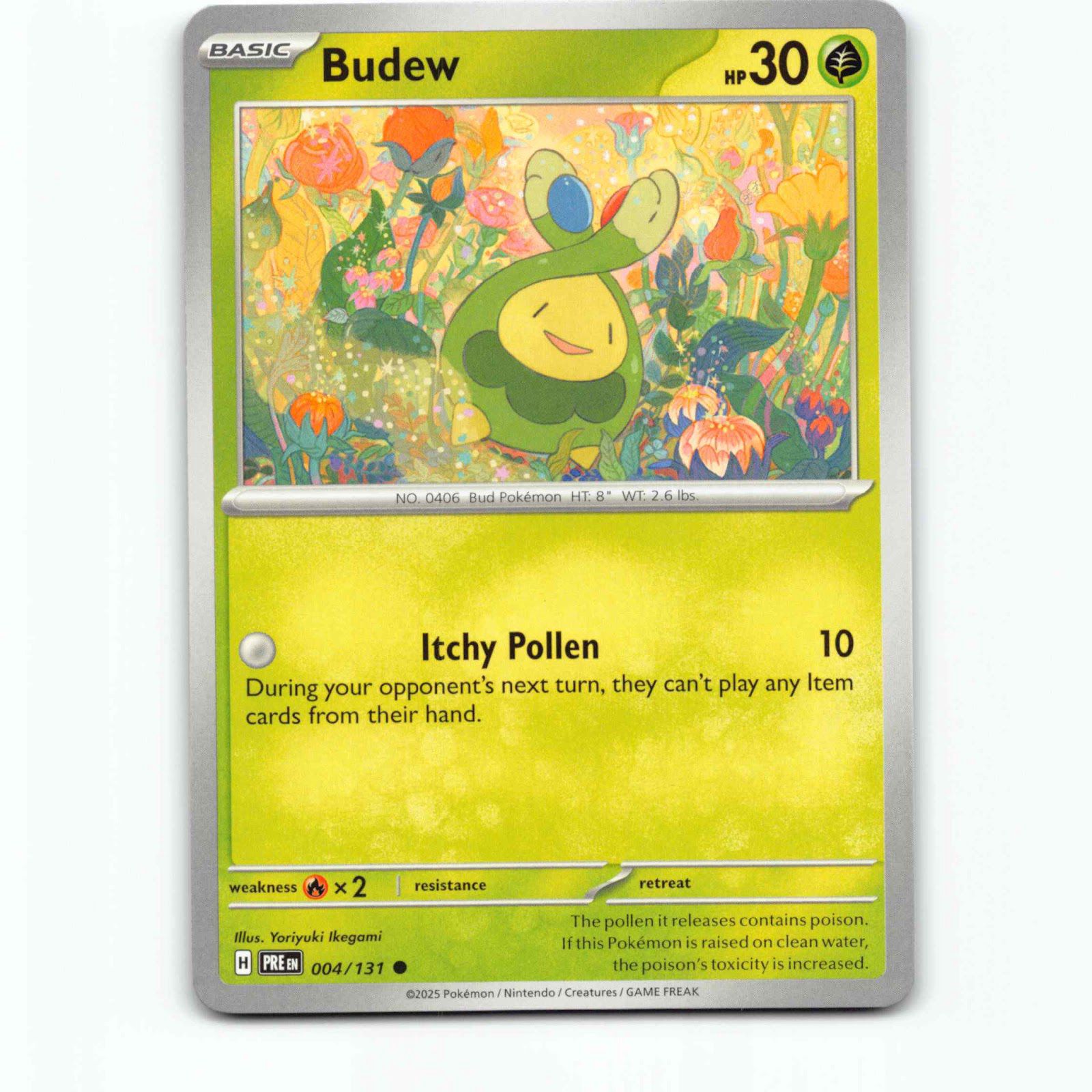 Budew 004/131 Pokémon PRE EN Prismatic Evolutions Pokemon Kort Scarlet & Violet