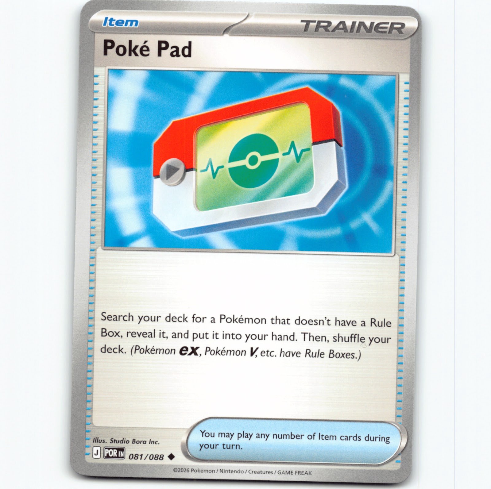 Pokémon Poké Pad POR EN 081/088 Pokemon Kort Perfect Order Mega