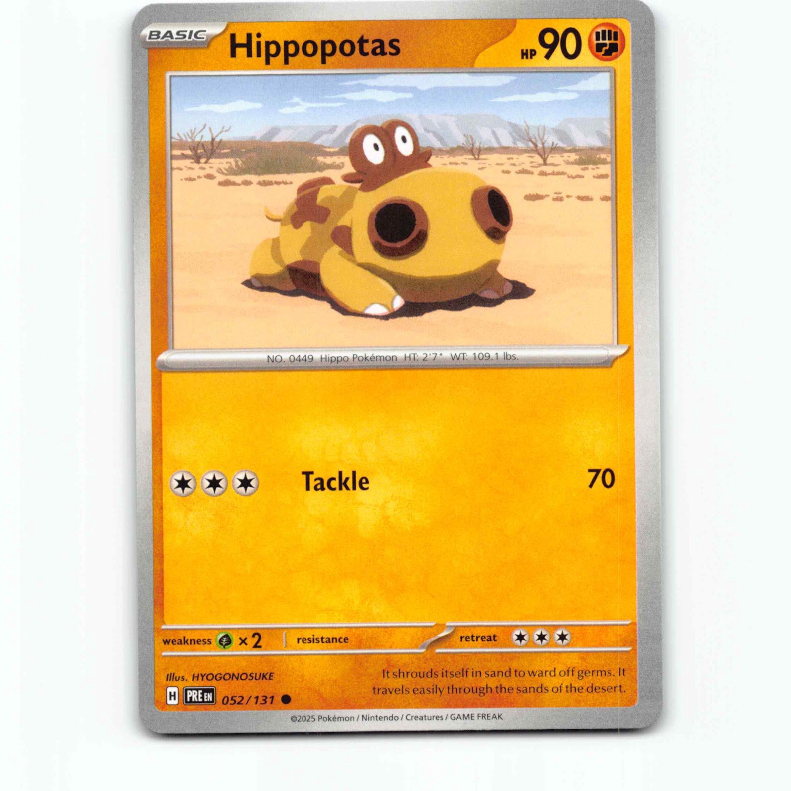 Hippopotas 052/131 Pokémon PRE EN Prismatic Evolutions Pokemon Kort Scarlet & Vi