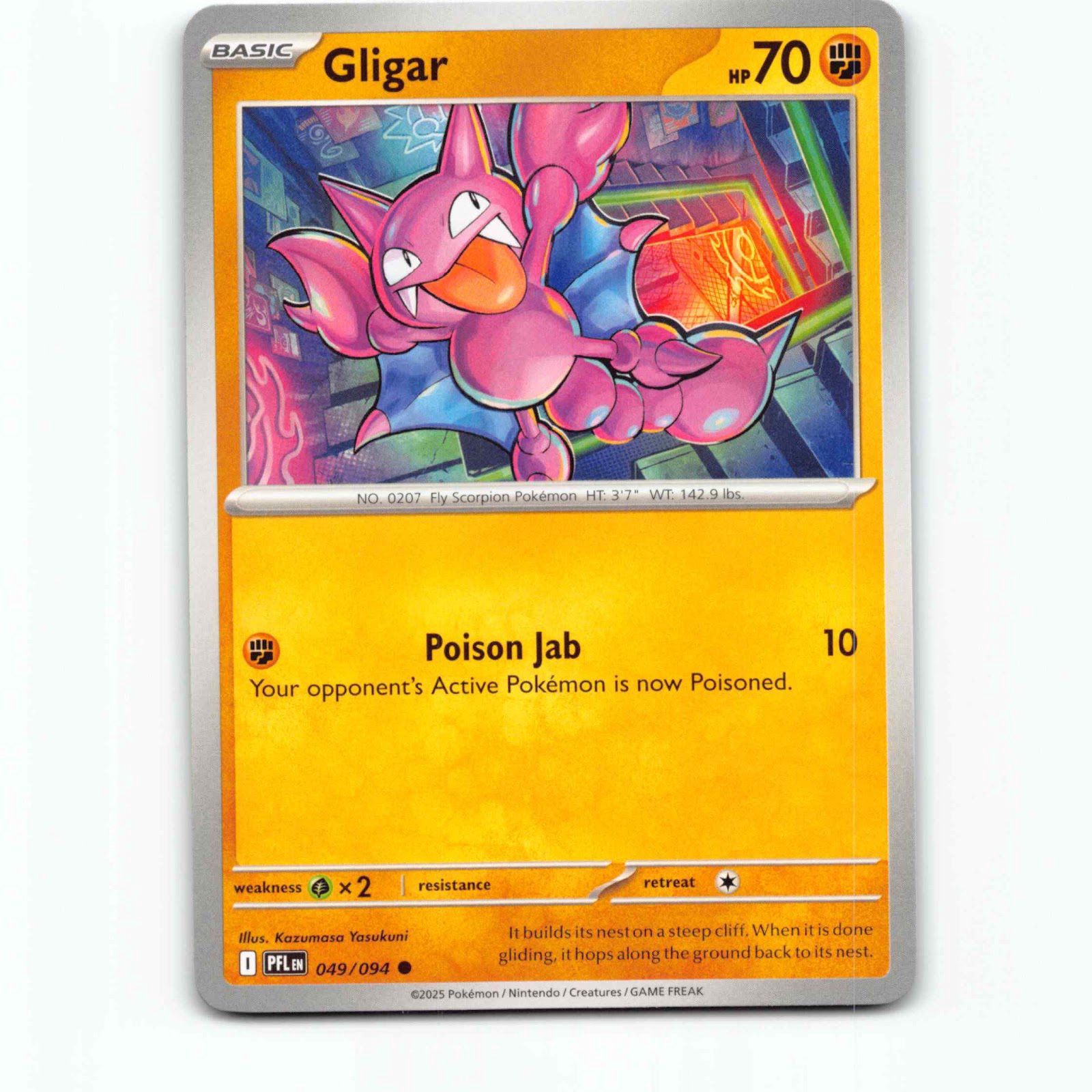 Gligar 049/094 Pokémon PFL EN Phantasmal Flames Pokemon Kort Mega Evolution