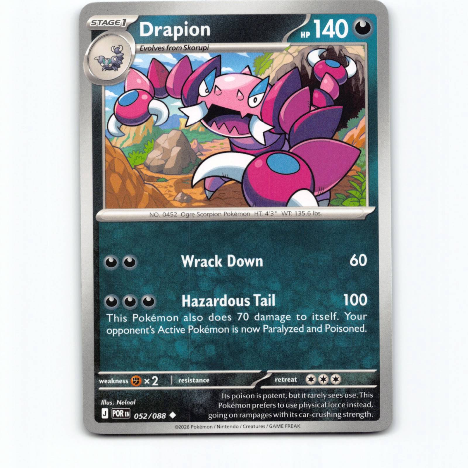 Drapion 052/088 Pokémon POR EN Perfect Order Pokemon Kort Mega Evolution