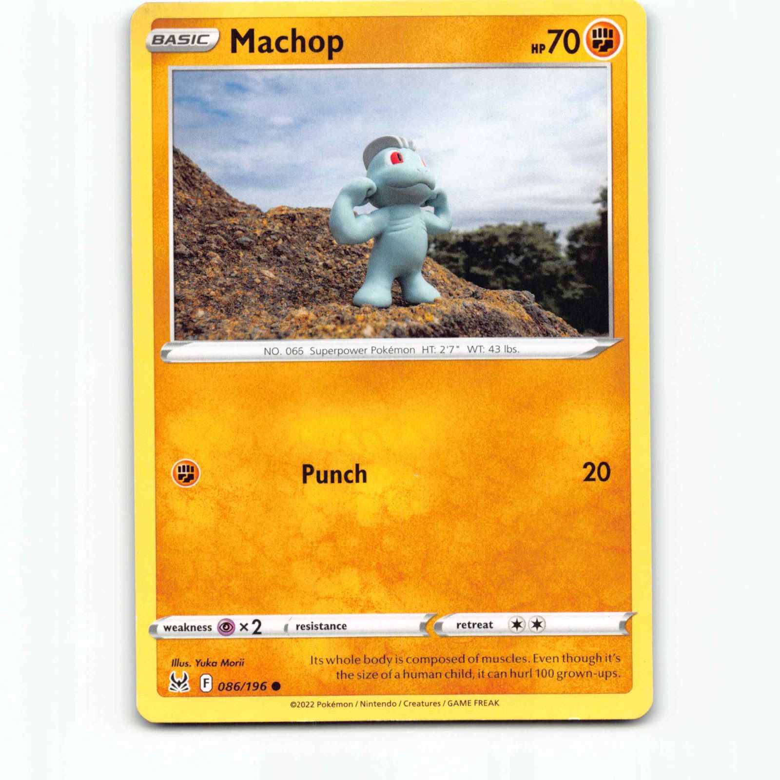 Machop 86 Pokémon LOR EN 086/196 Lost Origin Pokemon Kort Sword & Shield