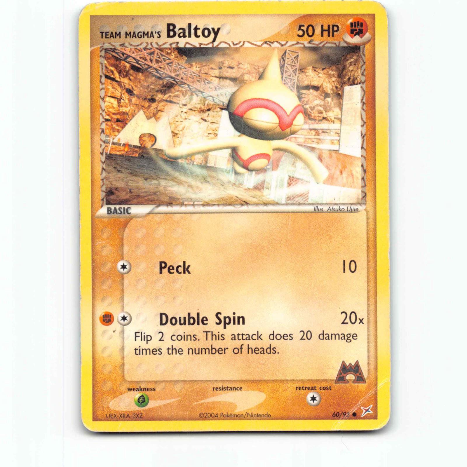 Team Magma's Baltoy 60 Pokémon MA EN 60/95 Team Magma vs Team Aqua Pokemon Kort