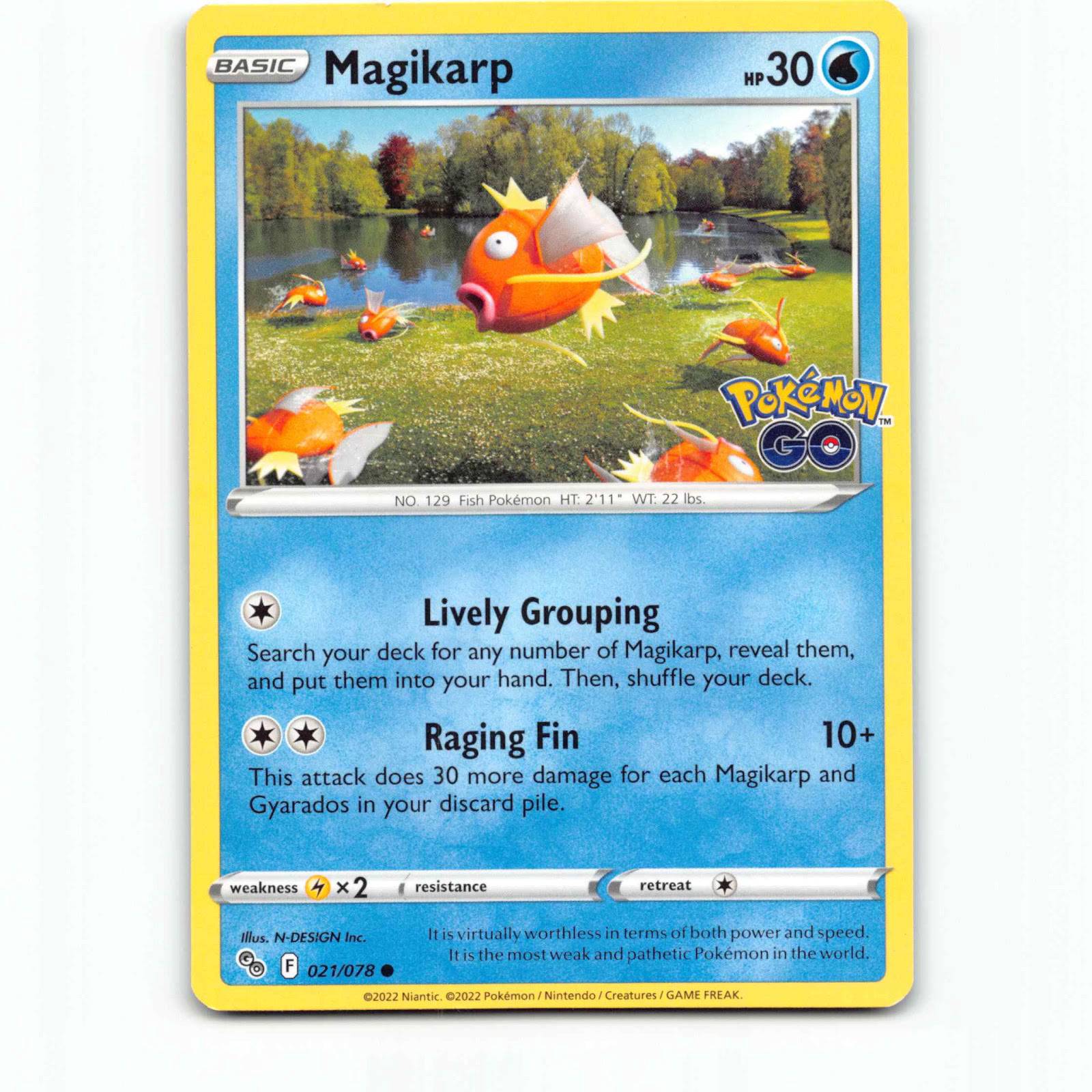 Magikarp 21 Pokémon PGO EN 021/078 Pokemon GO Pokemon Kort Sword & Shield