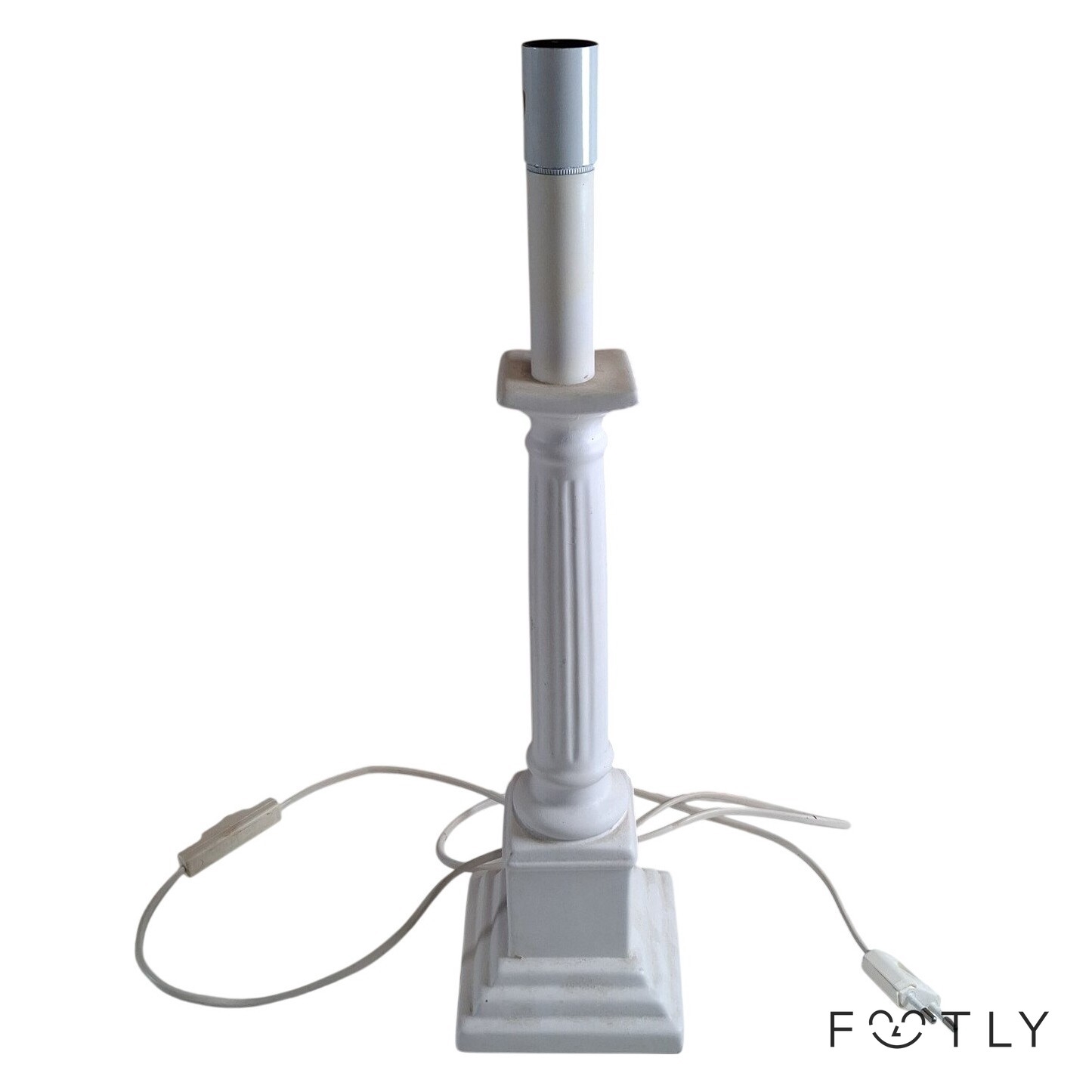 All Trade Bordslampa Stede-Broec Vit Kolonn Holland Lampa Keramik Klassisk