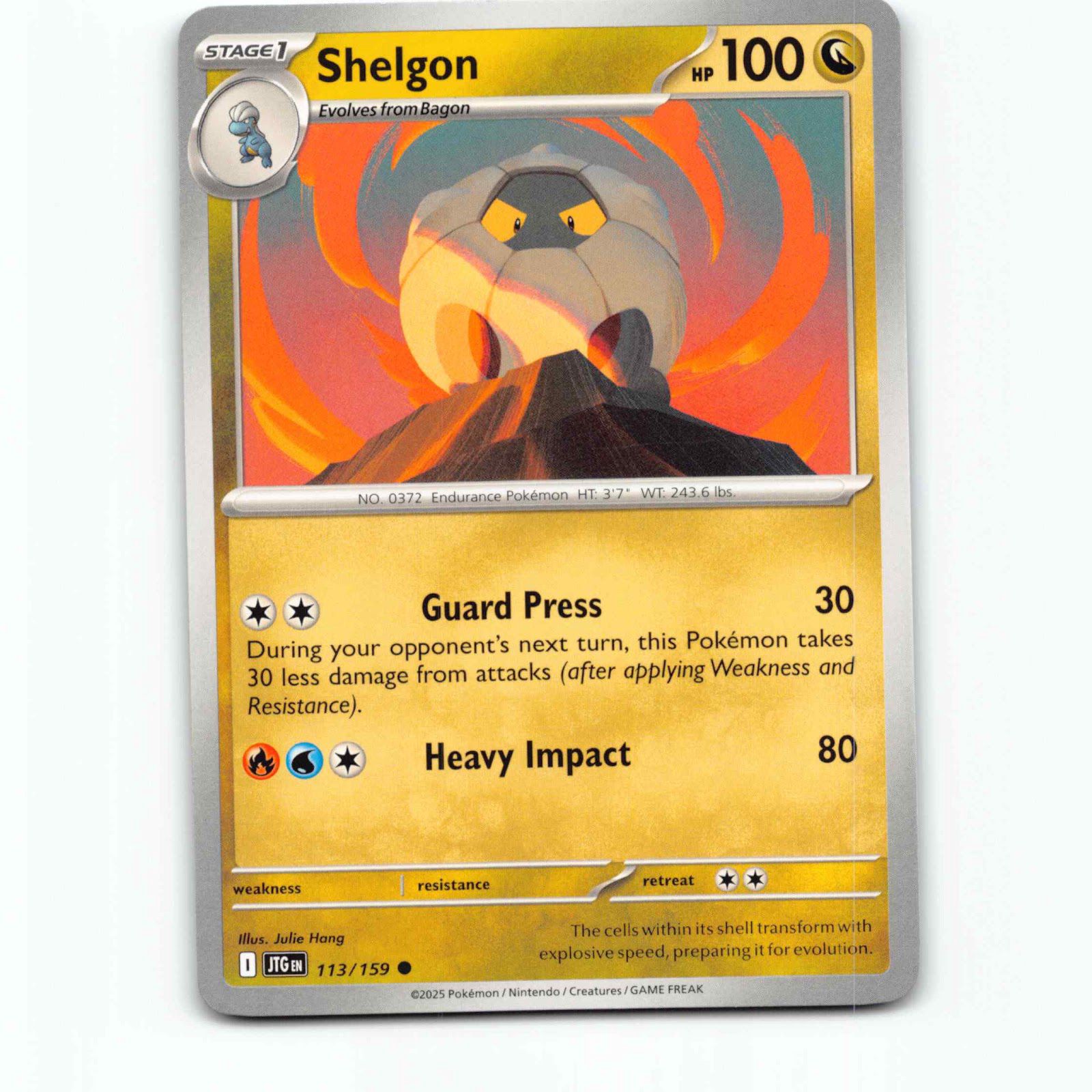 Shelgon 113/159 Pokémon JTG EN Journey Together Pokemon Kort Scarlet & Violet