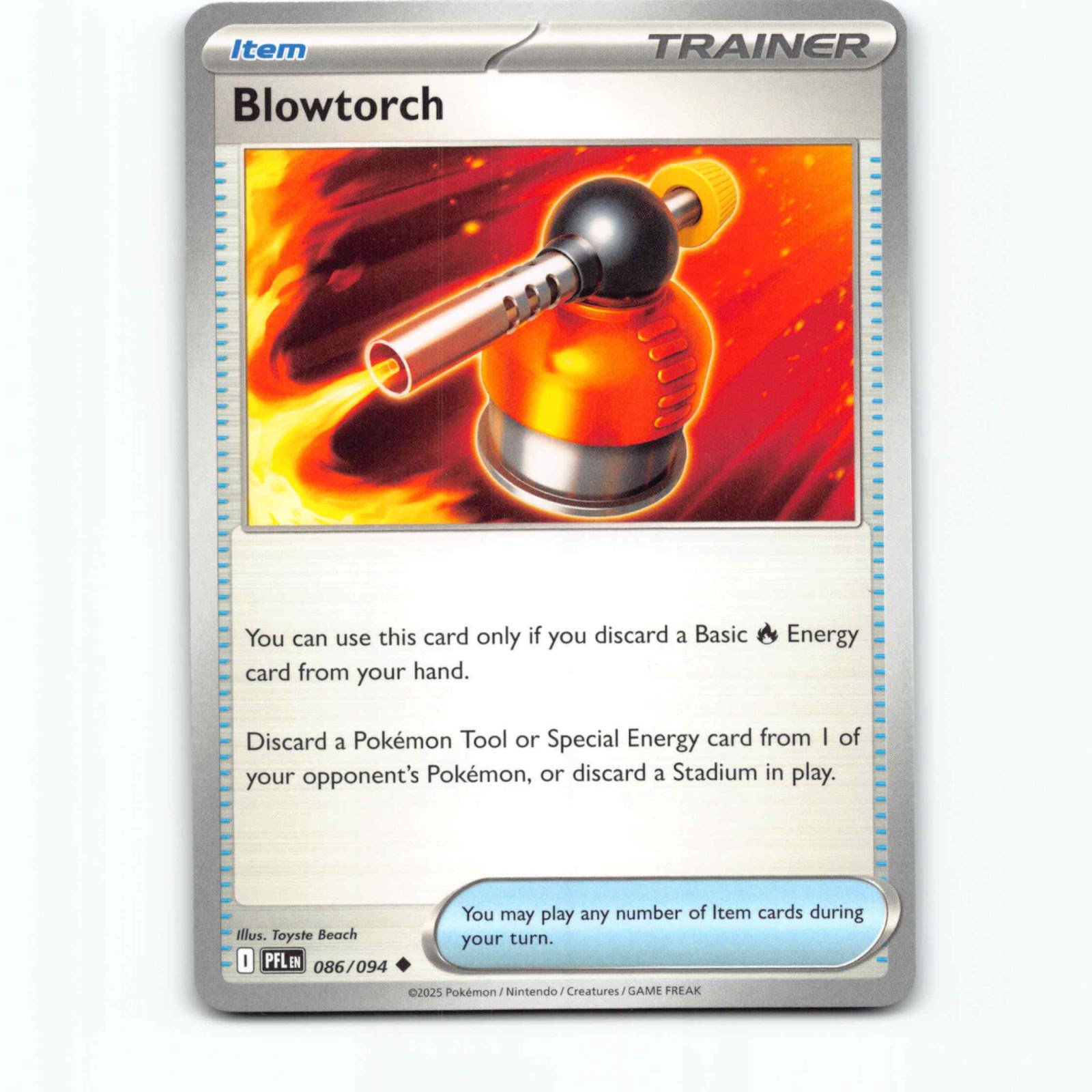 Blowtorch 086/094 Pokémon PFL EN Phantasmal Flames Pokemon Kort Mega Evolution
