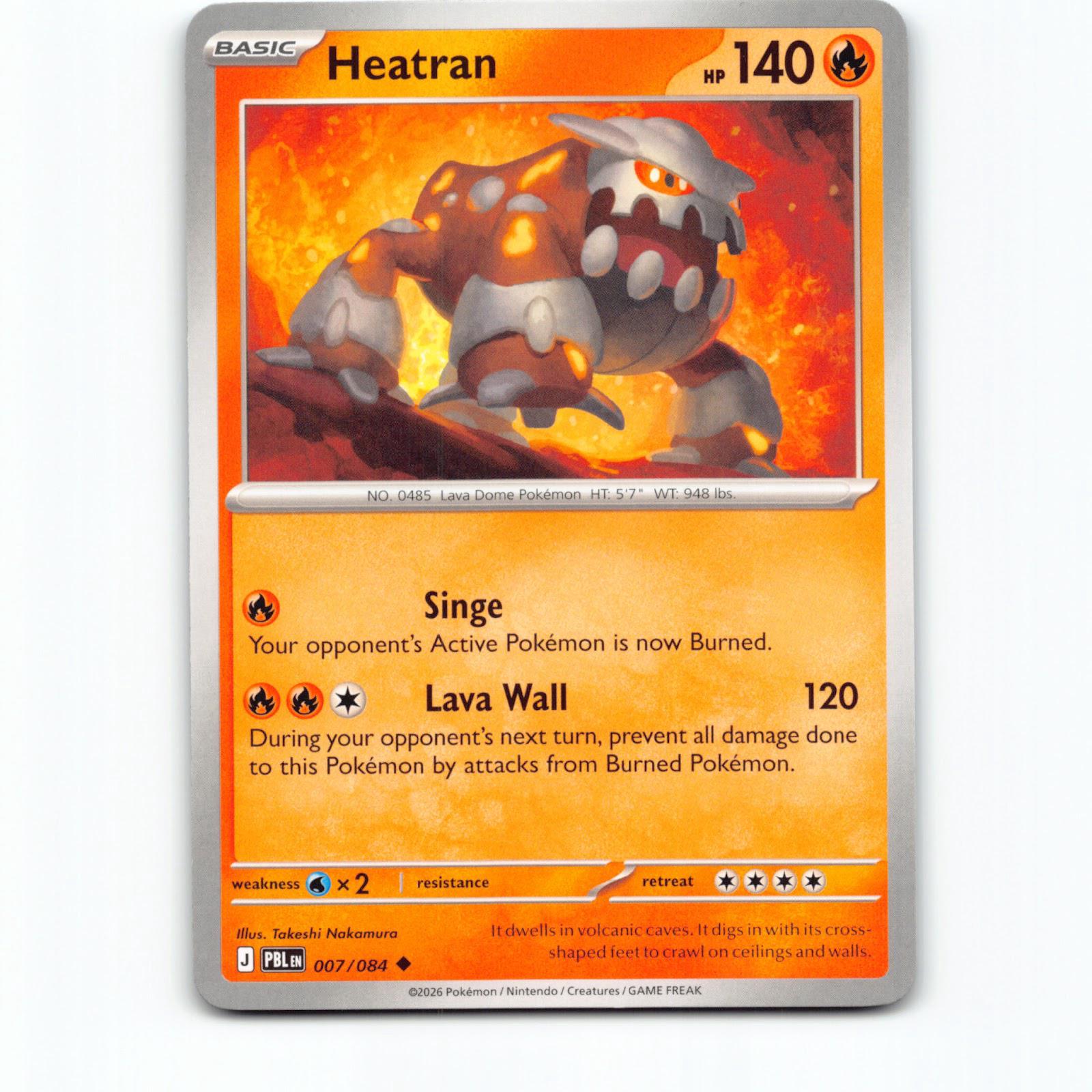 Heatran 007/084 Pokémon PBL EN Pitch Black Pokemon Kort Mega Evolution
