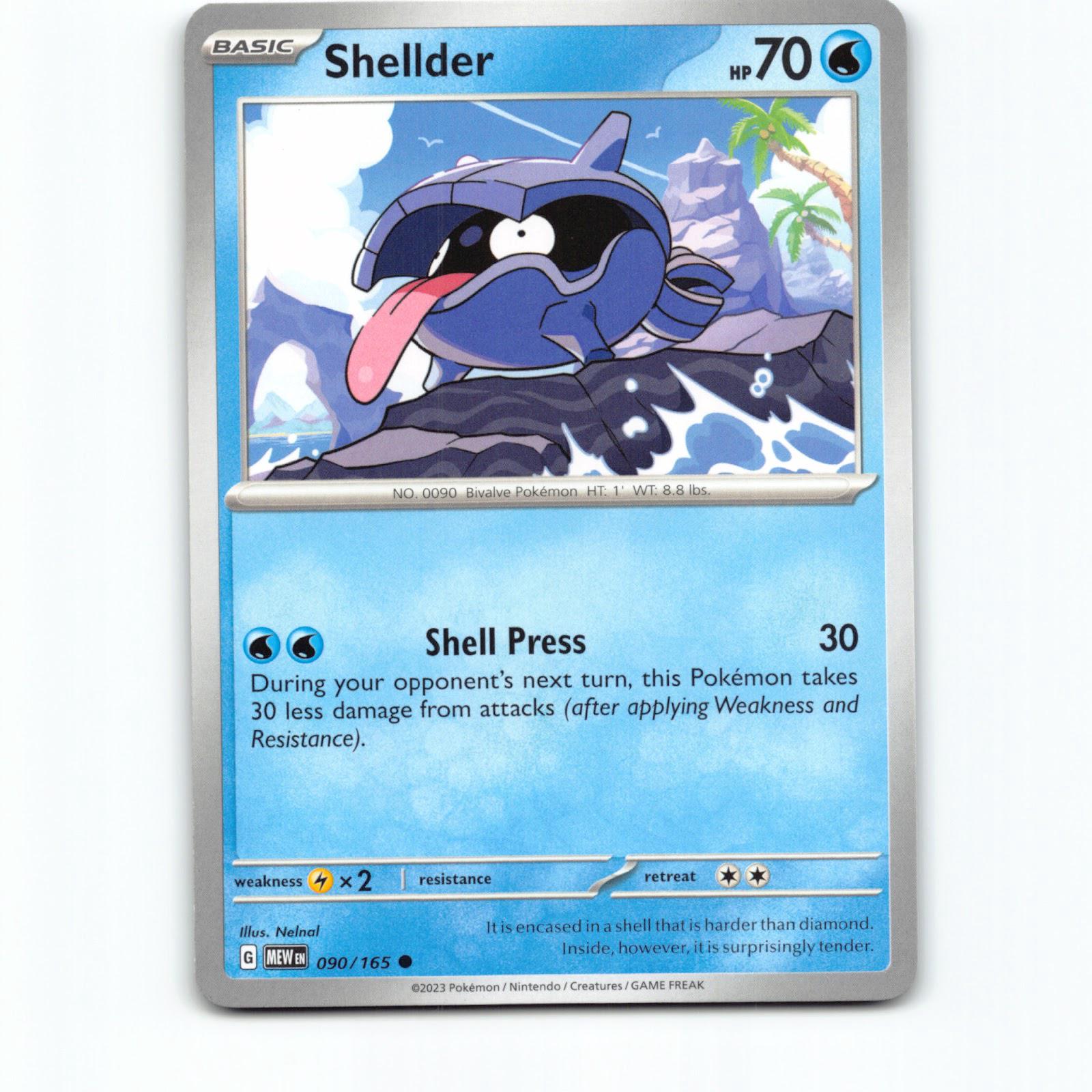 Shellder 090/165 Pokémon MEW EN Scarlet & Violet 151 Pokemon Kort Scarlet & Viol