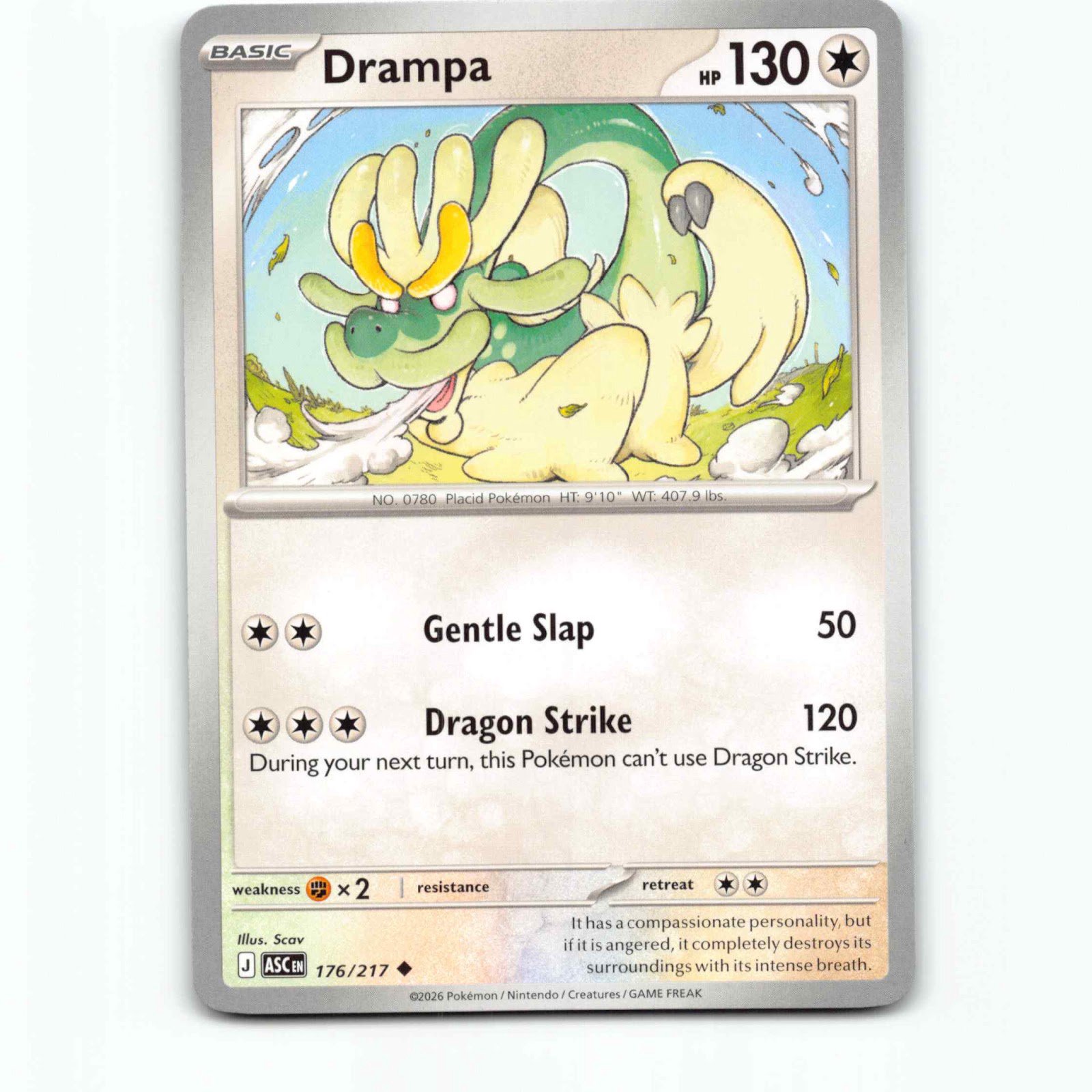 Drampa 176/217 Pokémon ASC EN Ascended Heroes Pokemon Kort Mega Evolution