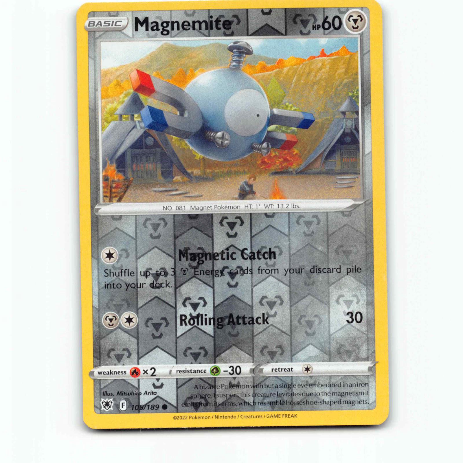 Magnemite 105 Reverse Holo Pokémon ASR EN 105/189 Astral Radiance Pokemon Kort