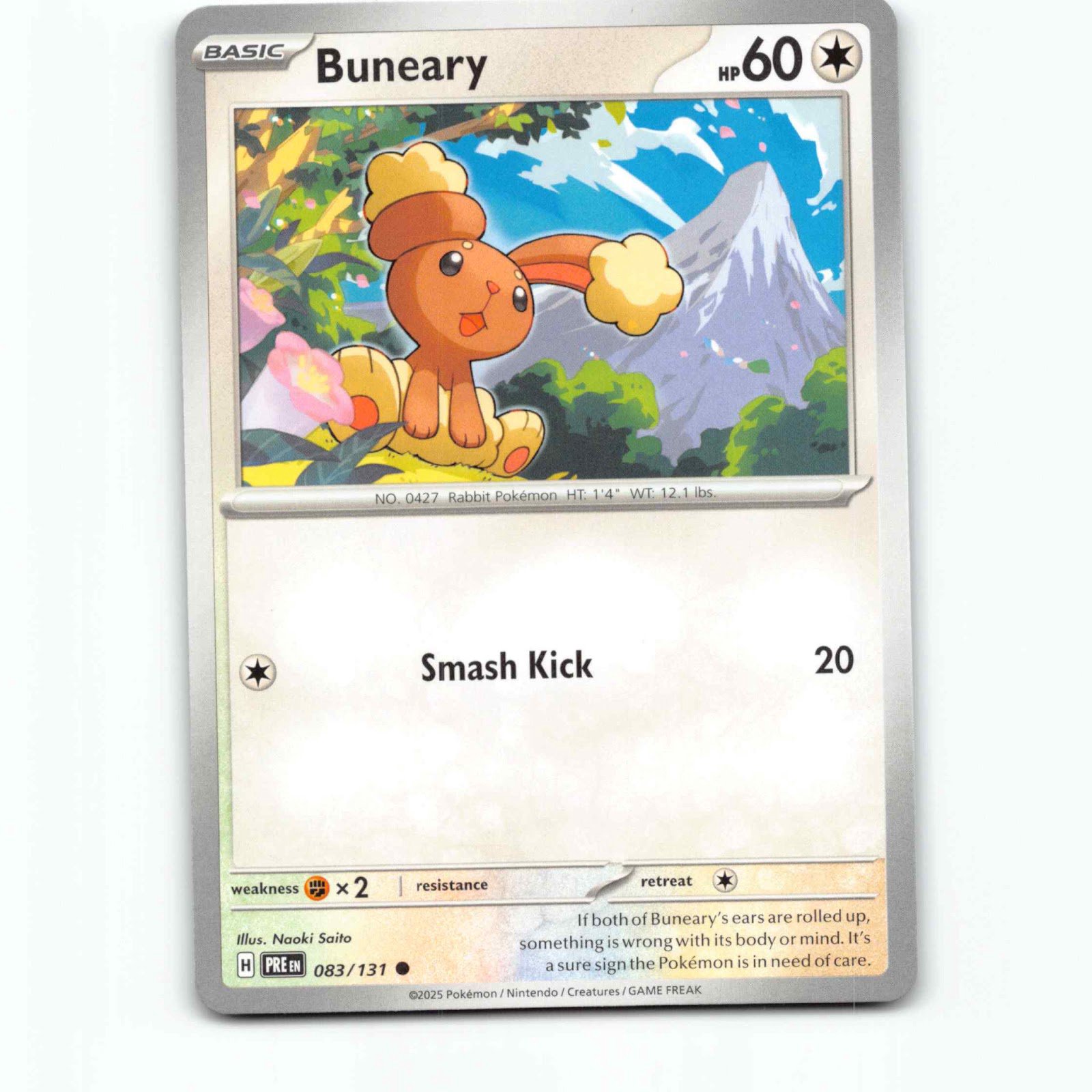 Buneary 083/131 Pokémon PRE EN Prismatic Evolutions Pokemon Kort Scarlet & Viole