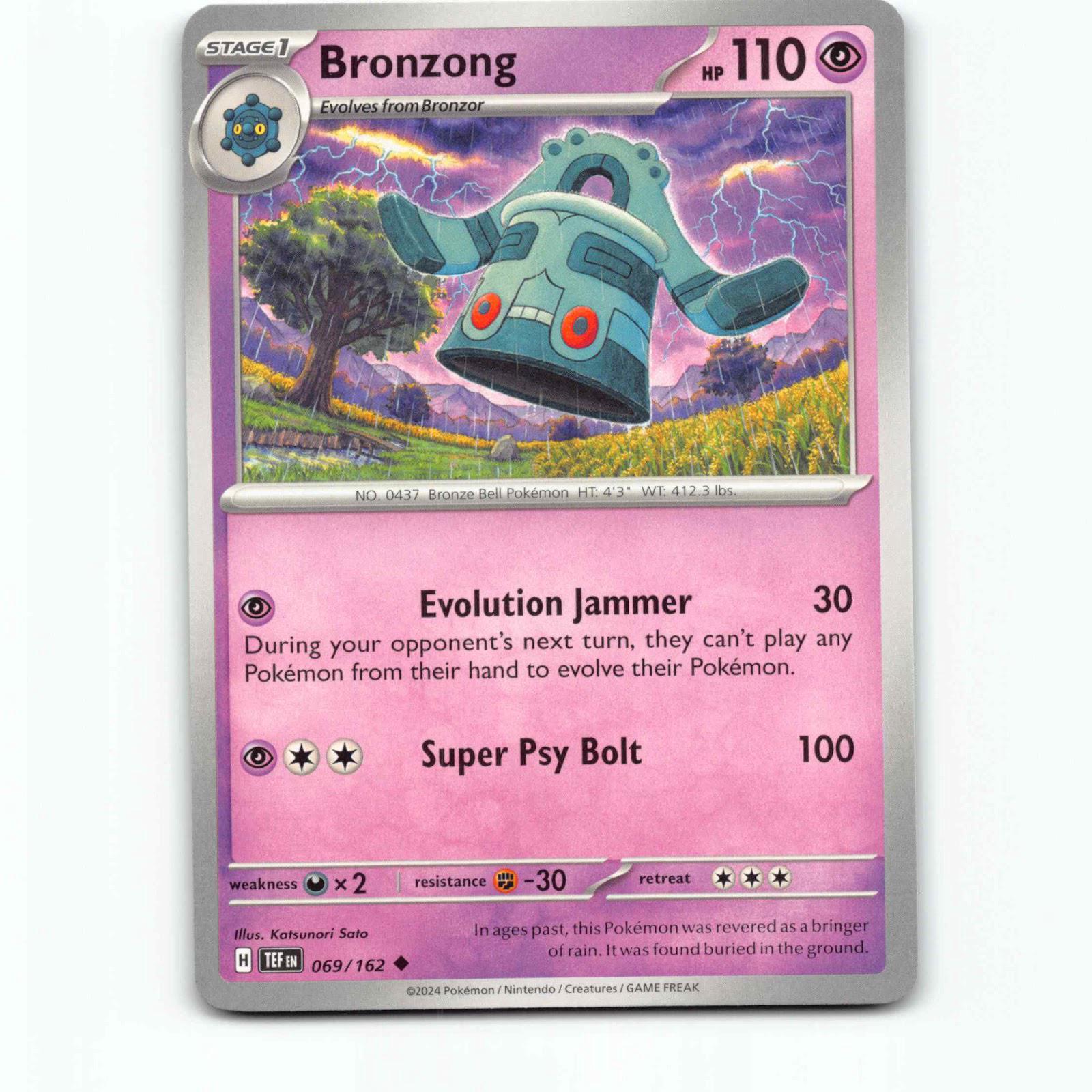 Bronzong 069/162 Pokémon TEF EN Temporal Forces Pokemon Kort Scarlet & Violet