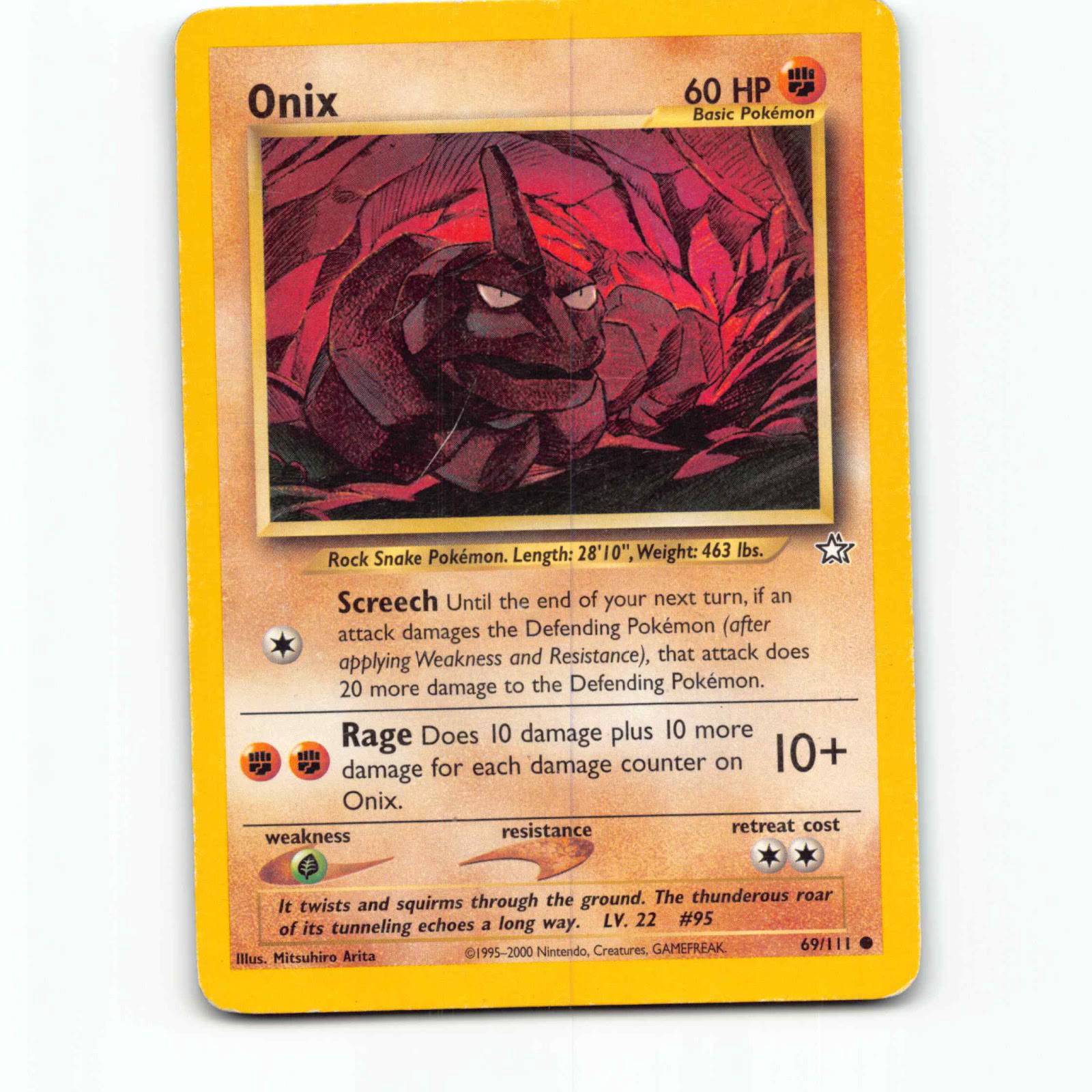 Onix 69 Pokémon N1 EN 69/111 Neo Genesis Pokemon Kort Wizards of The Coast