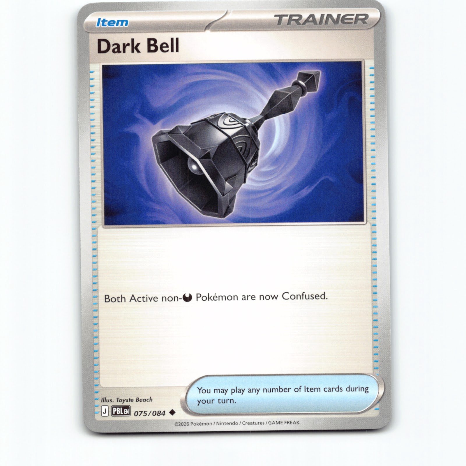 Dark Bell 075/084 Pokémon PBL EN Pitch Black Pokemon Kort Mega Evolution