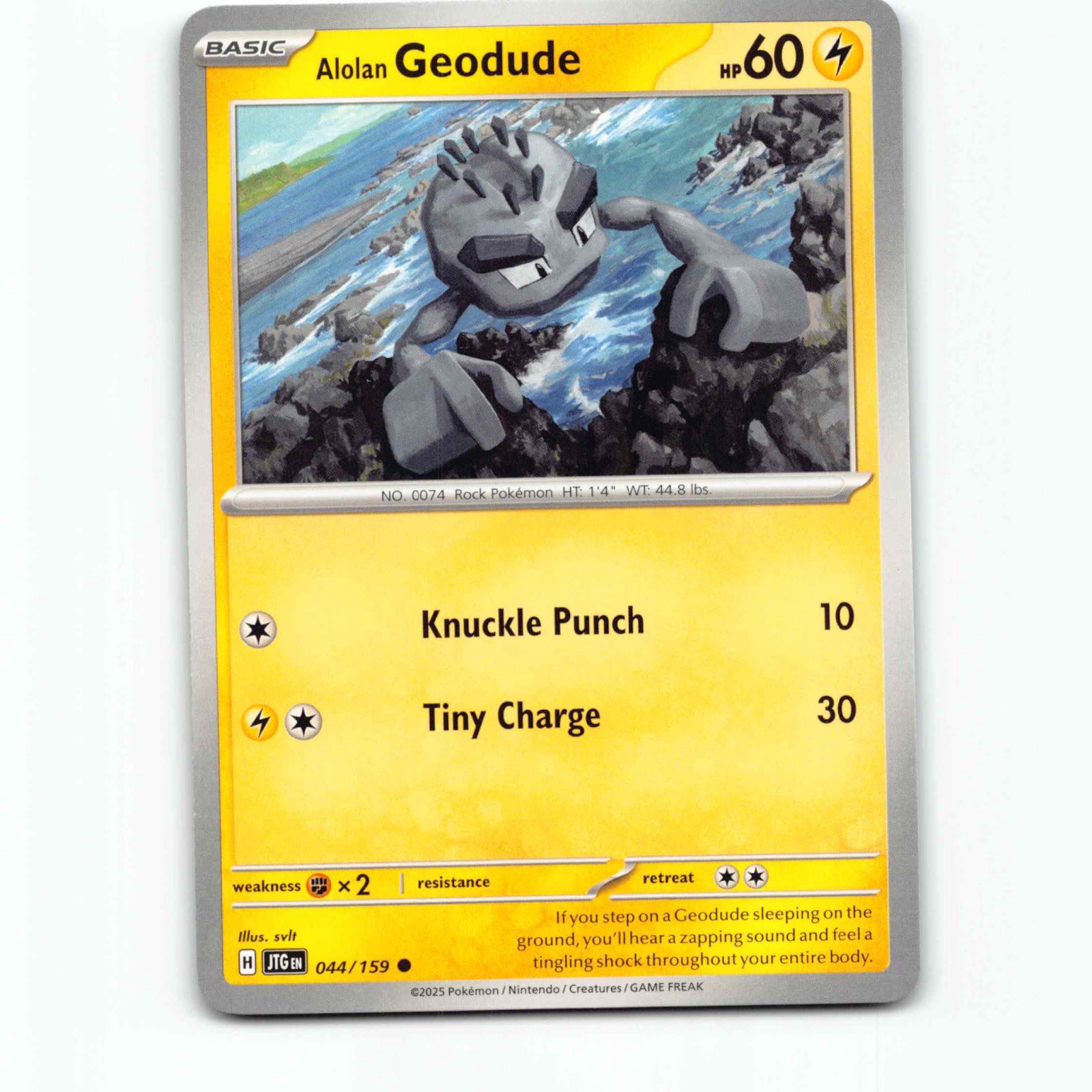 Alolan Geodude 044/159 Pokémon JTG EN Journey Together Pokemon Kort Scarlet & Vi