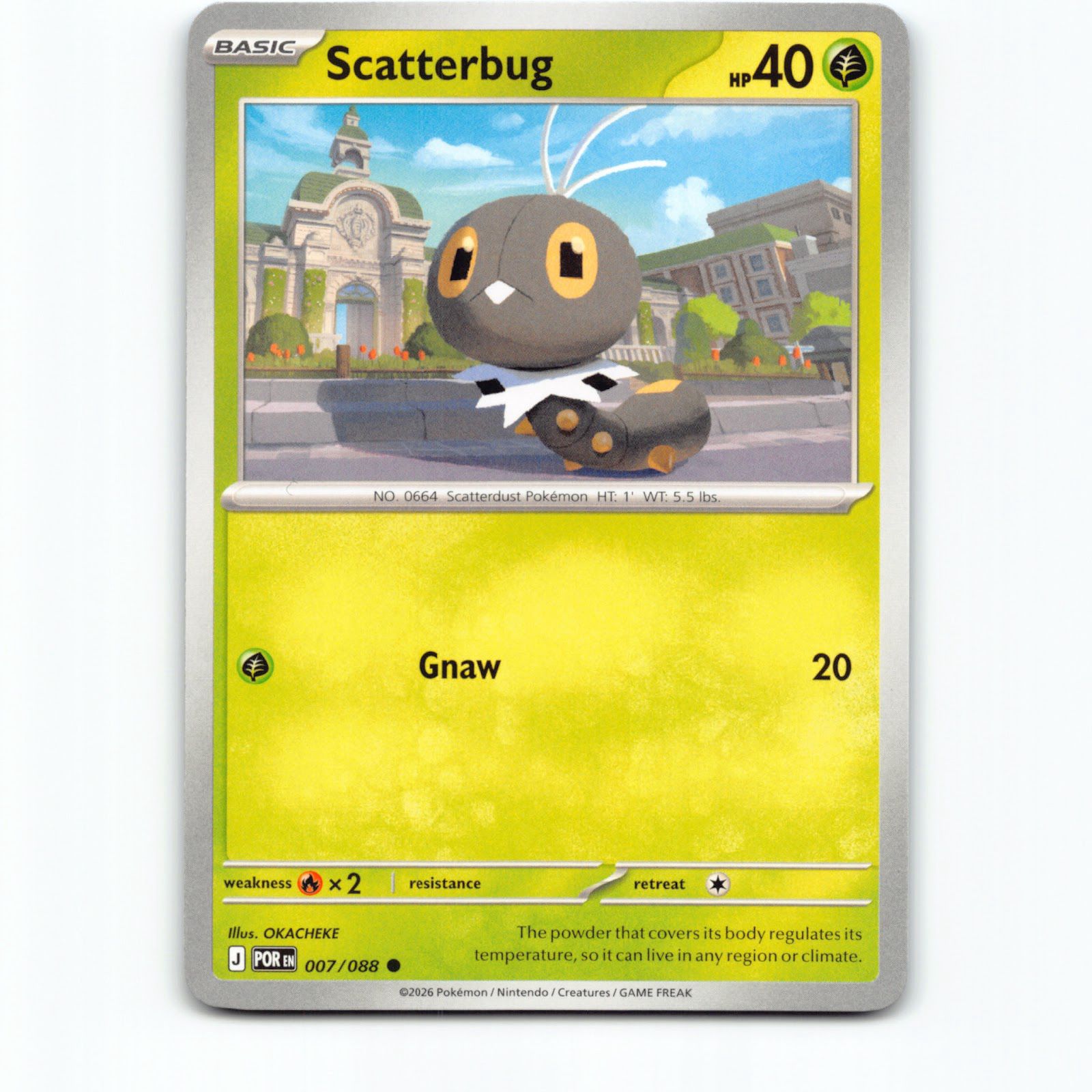 Scatterbug 007/088 Pokémon POR EN Perfect Order Pokemon Kort Mega Evolution