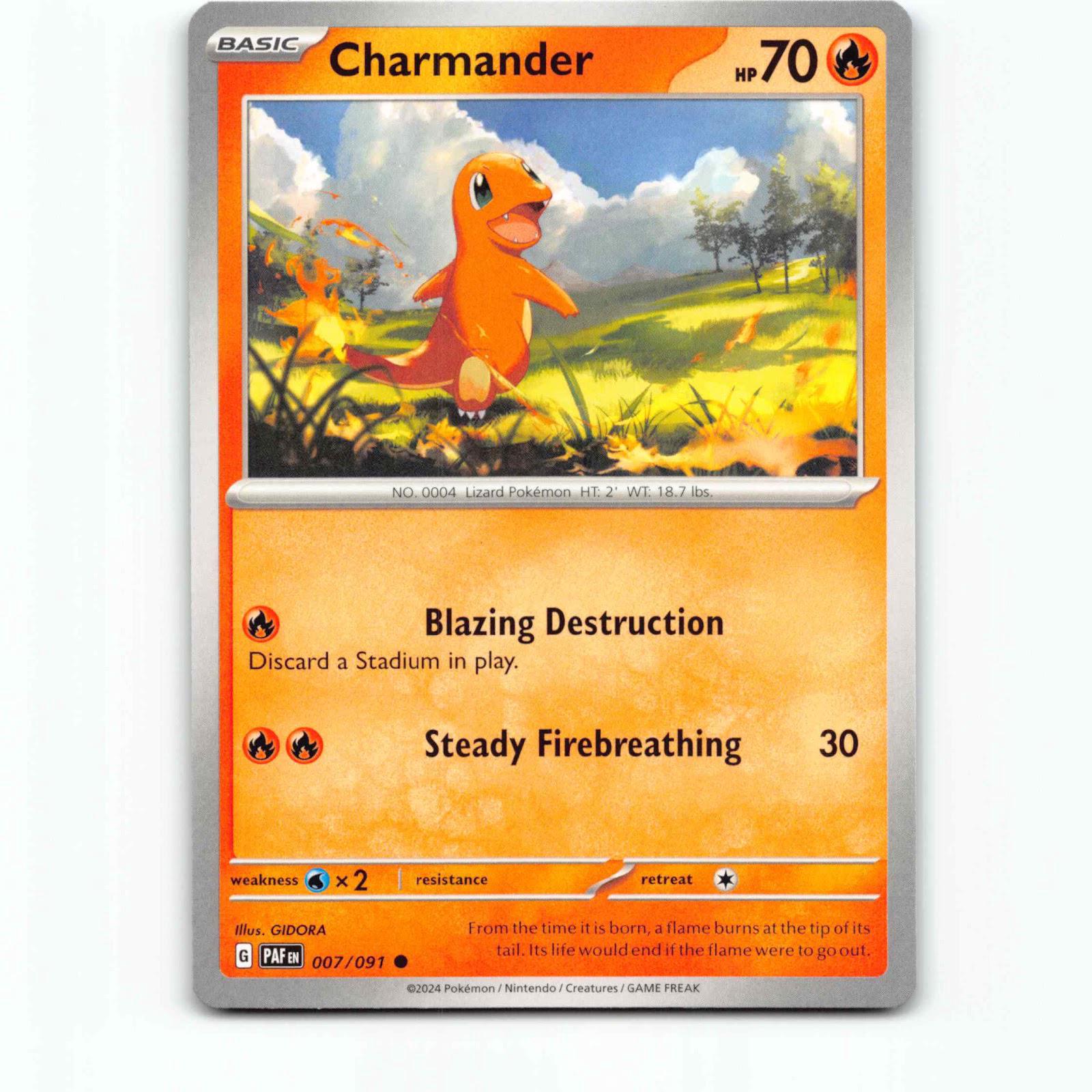 Charmander 7 Pokémon PAF EN 007/091 Paldean Fates Pokemon Kort Scarlet & Violet