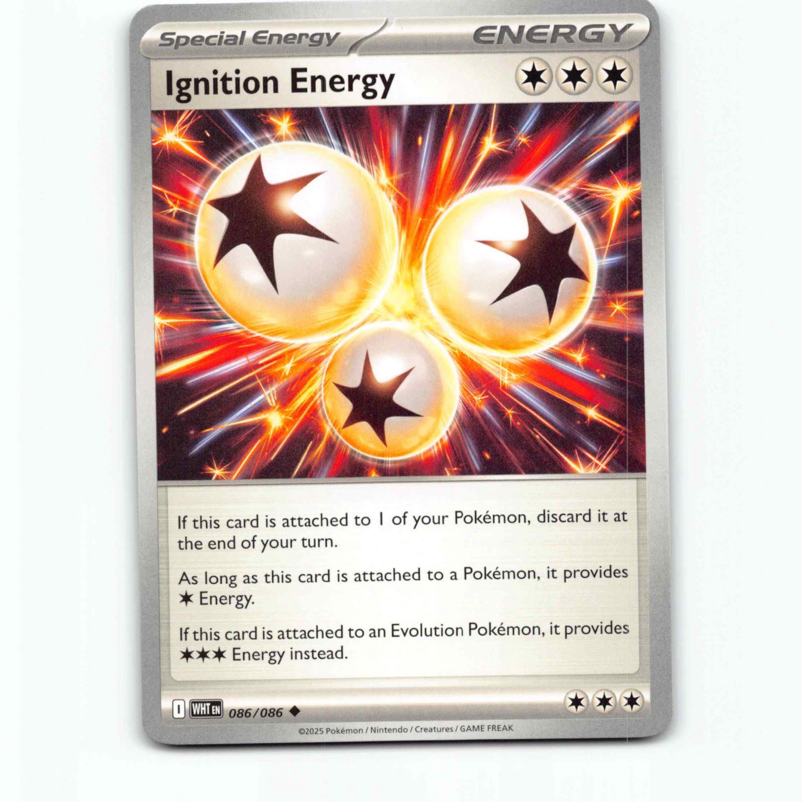 Ignition Energy 086/086 Pokémon WHT EN White Flare Pokemon Kort Scarlet & Violet
