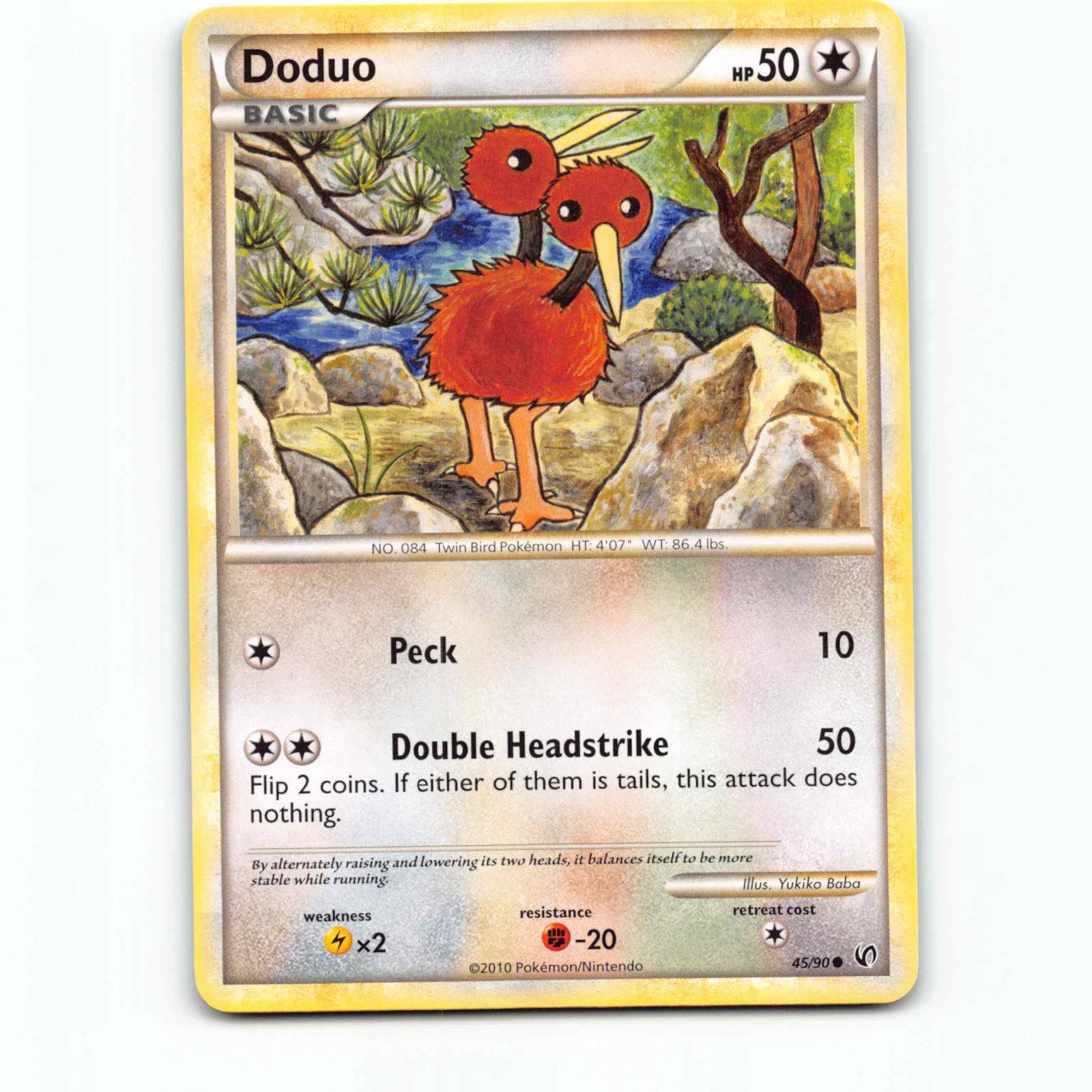 Doduo 45/90 Pokémon UD EN Undaunted Pokemon Kort HeartGold SoulSilver