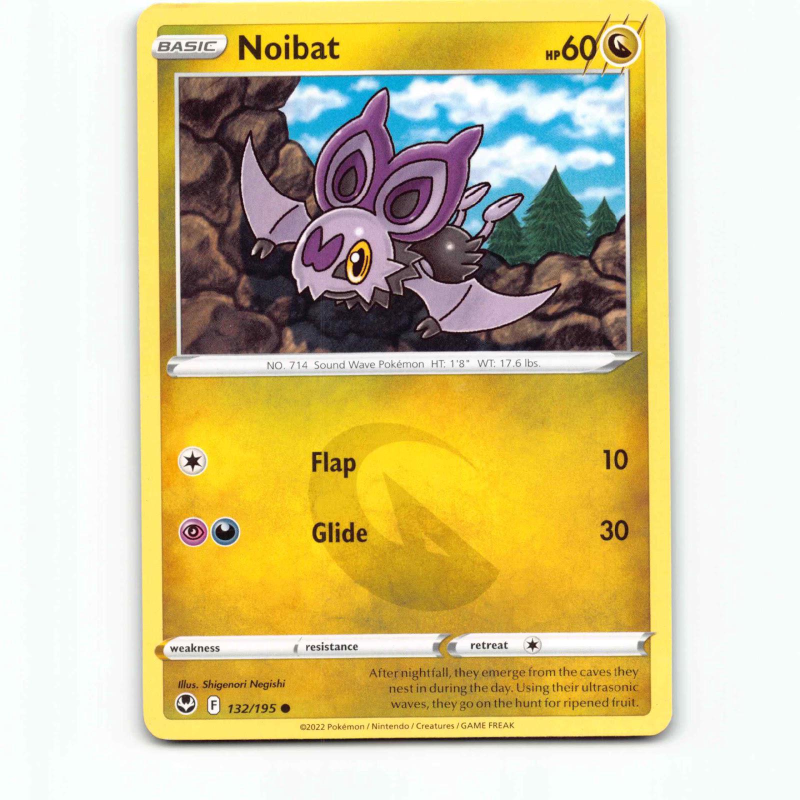 Noibat 132 Pokémon SIT EN 132/195 Silver Tempest Pokemon Kort Sword & Shield