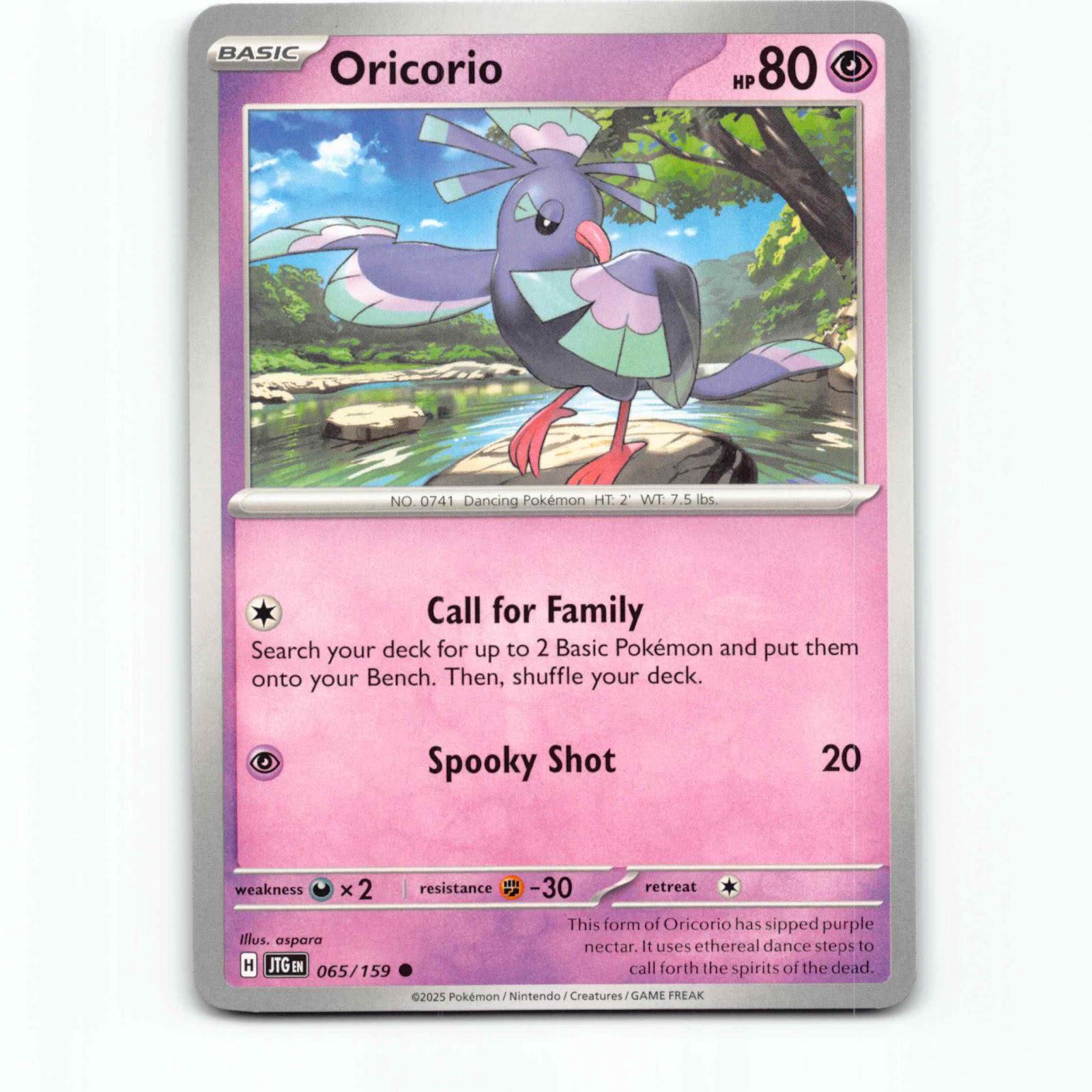Oricorio 065/159 Pokémon JTG EN Journey Together Pokemon Kort Scarlet & Violet