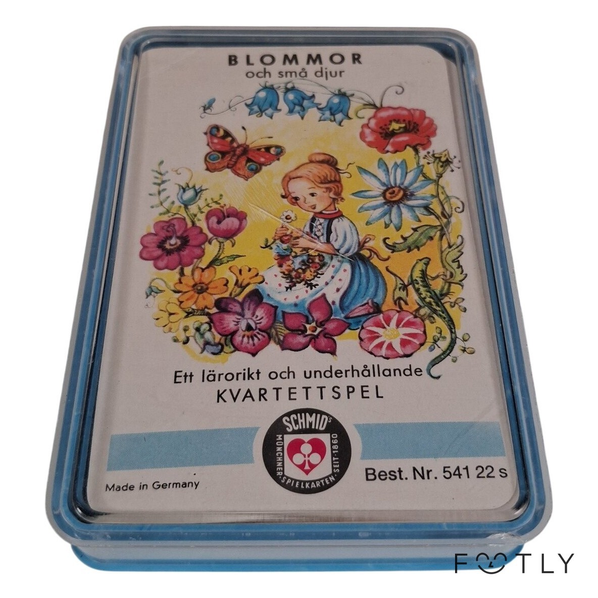 Schmid Blommor Och Små Djur Kvartettspel Vintage Kortspel Made In Germany