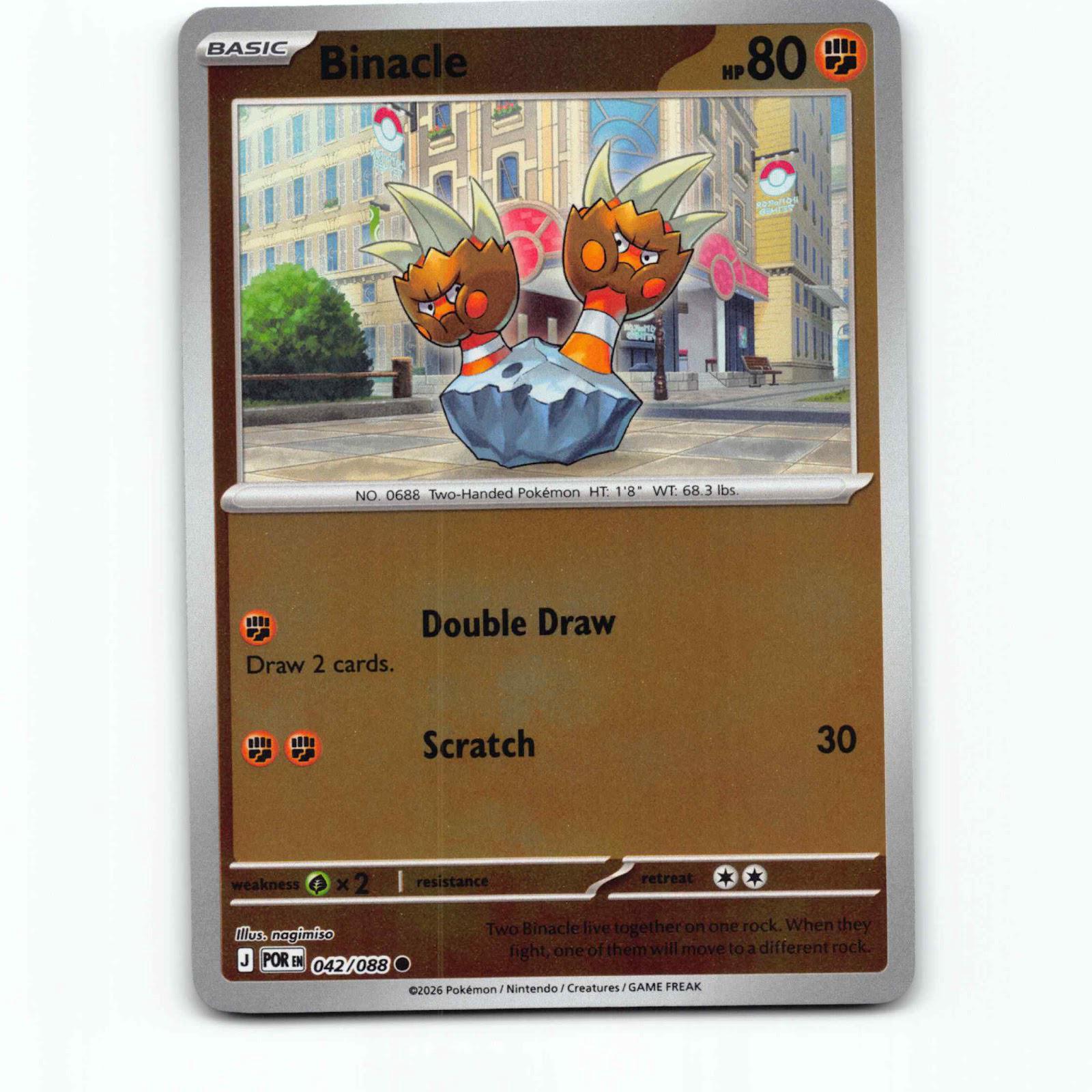 Binacle 42 Reverse Holo Pokémon POR EN 042/088 Perfect Order Pokemon Kort