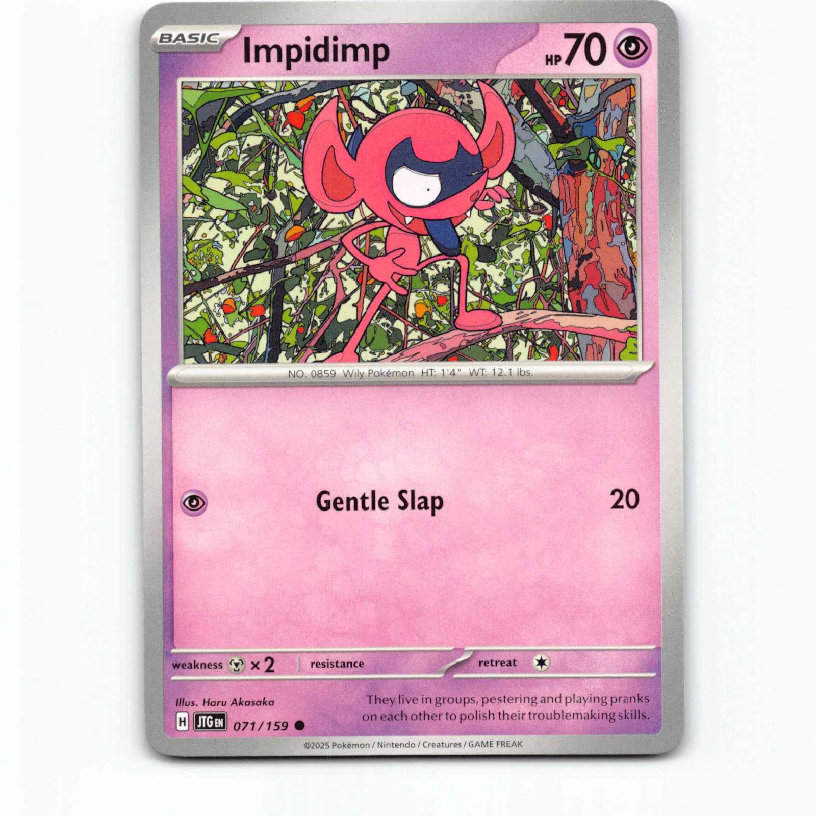 Impidimp 071/159 Pokémon JTG EN Journey Together Pokemon Kort Scarlet & Violet