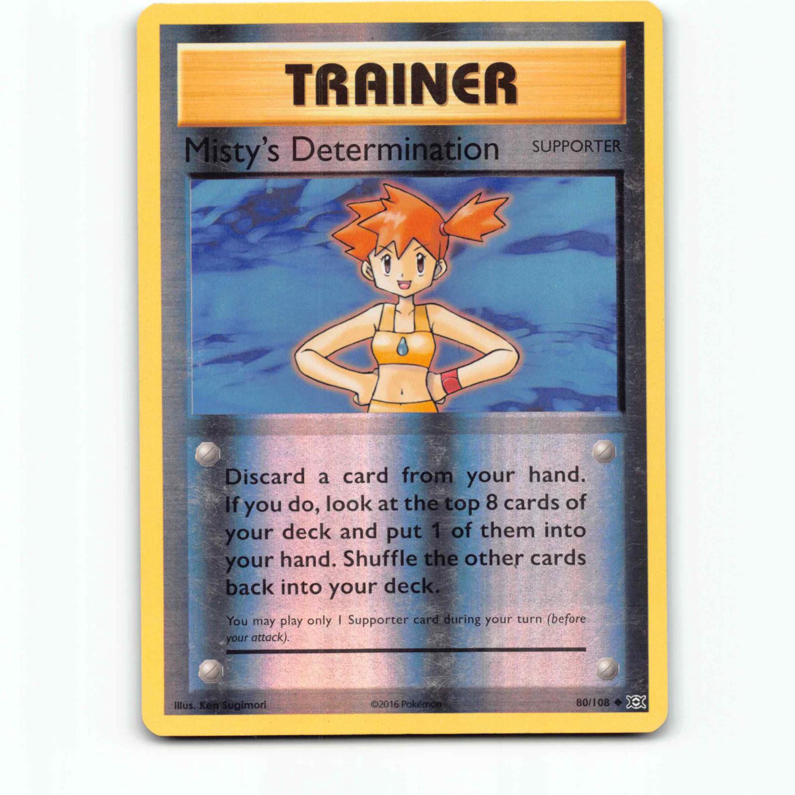 Misty's Determination 80 Reverse Holo Pokémon EVO EN 80/108 Evolutions
