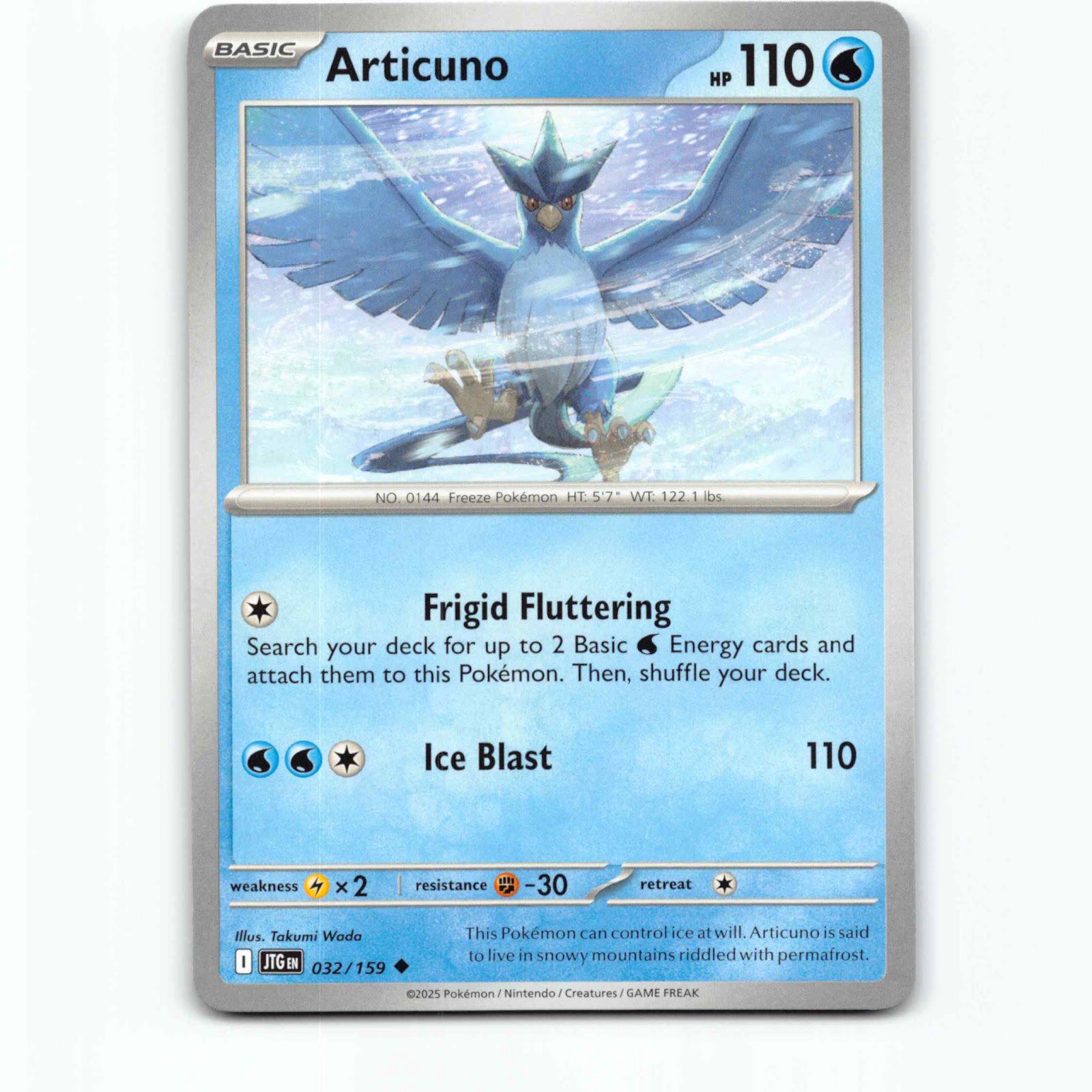 Articuno 032/159 Pokémon JTG EN Journey Together Pokemon Kort Scarlet & Violet