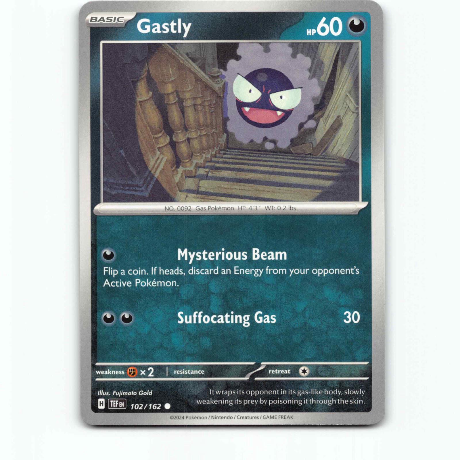 Gastly 102/162 Pokémon TEF EN Temporal Forces Pokemon Kort Scarlet & Violet