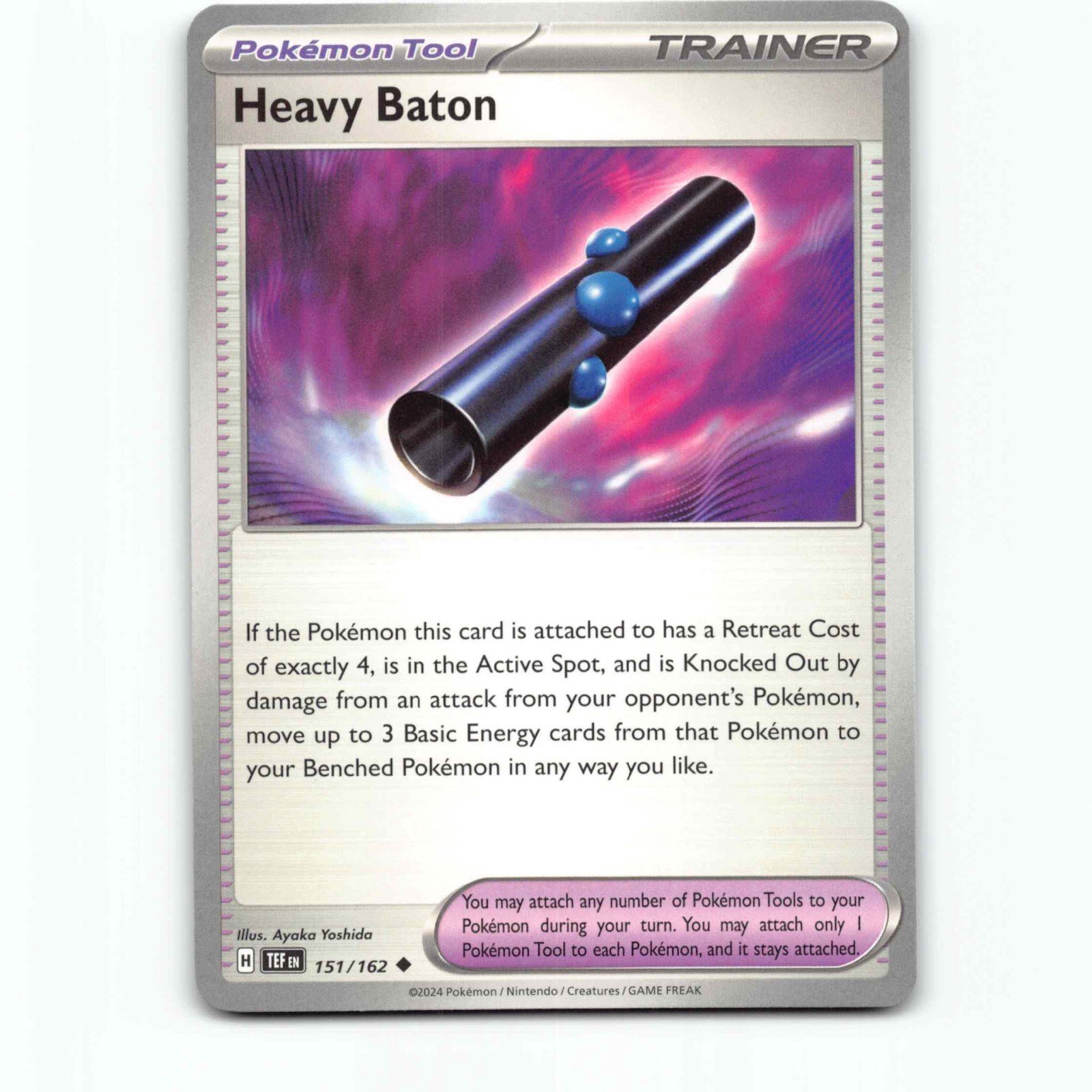 Heavy Baton 151/162 Pokémon TEF EN Temporal Forces Pokemon Kort Scarlet & Violet