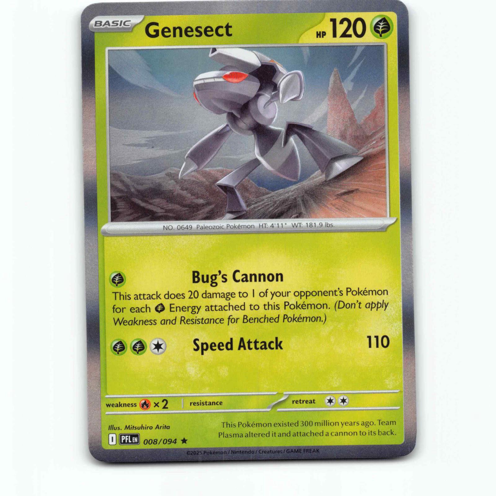 Genesect 008/094 Pokémon Holo PFL EN Phantasmal Flames Pokemon Kort Mega Evoluti