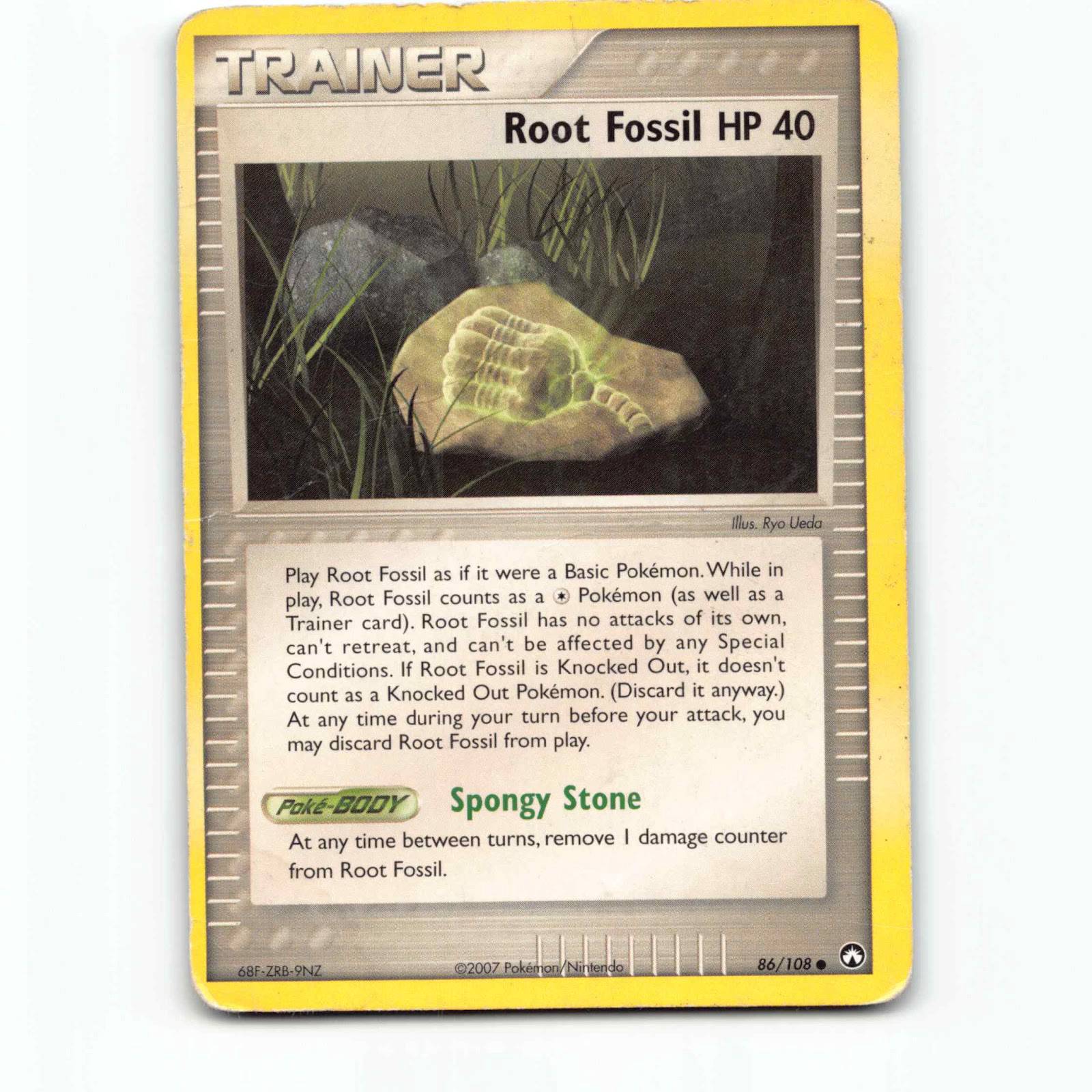 Root Fossil 86 Pokémon PK EN 86/108 Power Keepers Pokemon Kort EX-Era