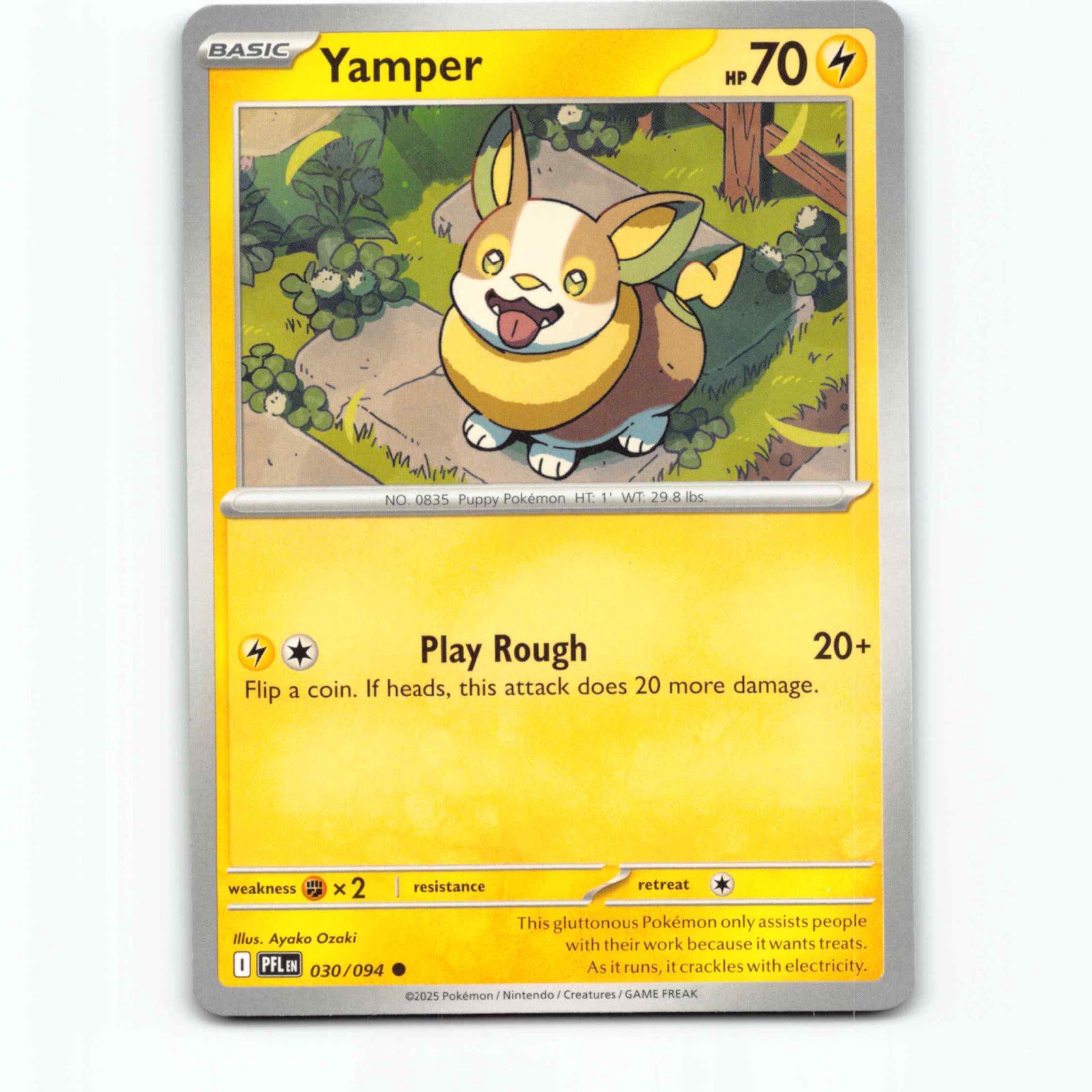 Yamper 030/094 Pokémon PFL EN Phantasmal Flames Pokemon Kort Mega Evolution