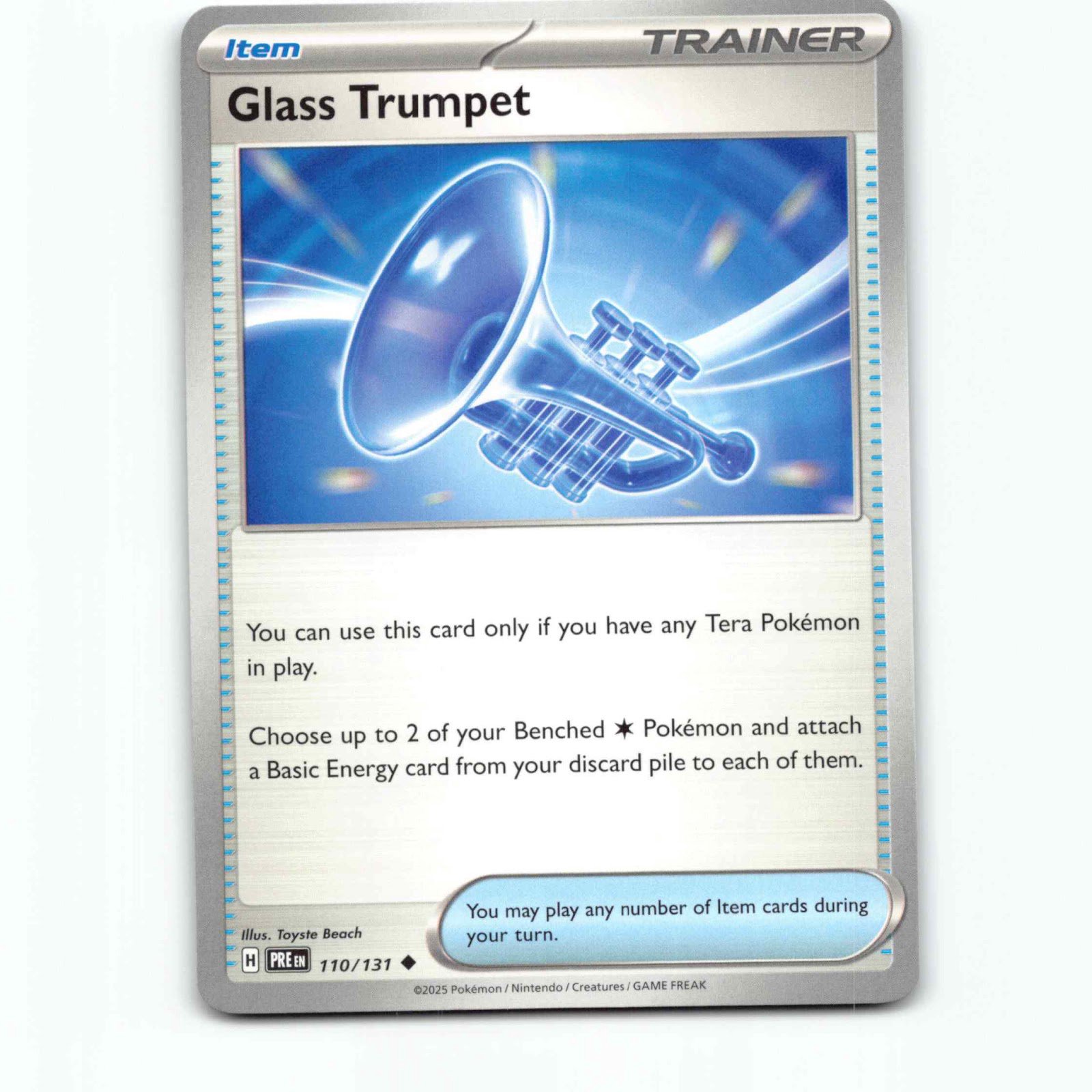 Glass Trumpet 110/131 Pokémon PRE EN Prismatic Evolutions Pokemon Kort Scarlet &