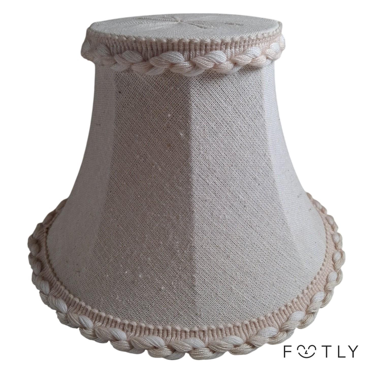 Lampskärm Beige Tyg Klassisk Modell Vintage Stil Skärm Belysning Lamp Shade
