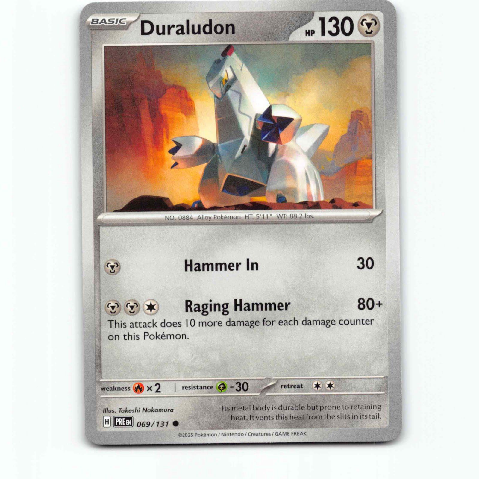 Duraludon 069/131 Pokémon PRE EN Prismatic Evolutions Pokemon Kort Scarlet & Vio