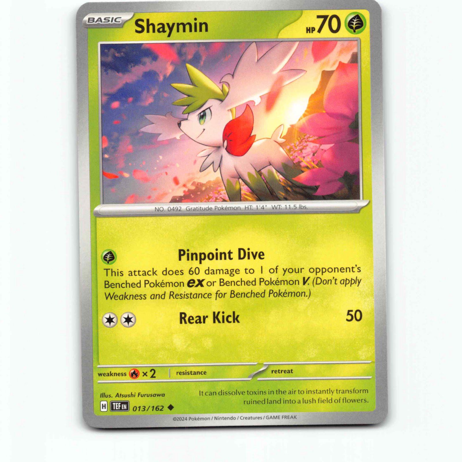 Shaymin 013/162 Pokémon TEF EN Temporal Forces Pokemon Kort Scarlet & Violet