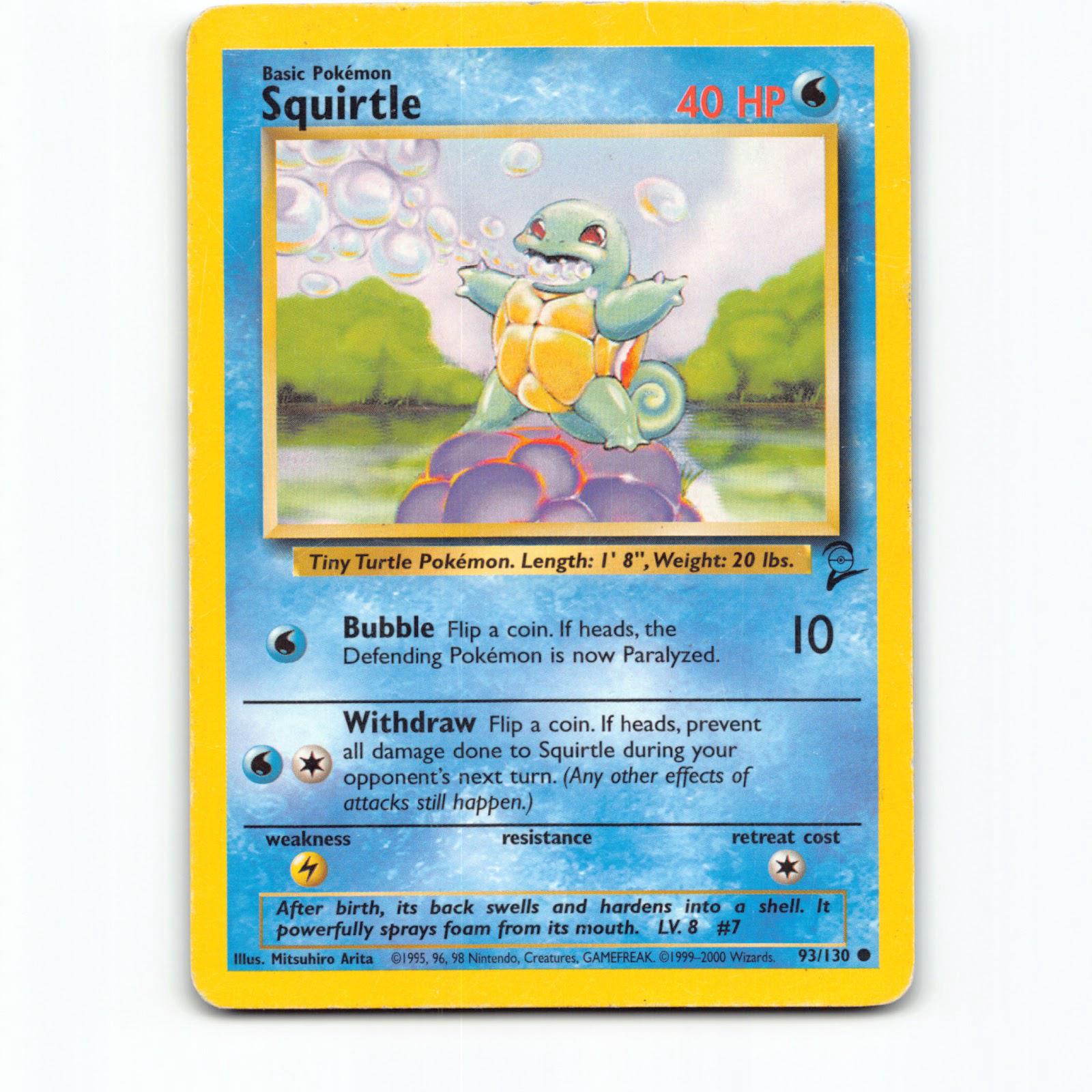 Squirtle 093/102 Pokémon BS EN Base Set 2 Pokemon Kort Wizards of The Coast