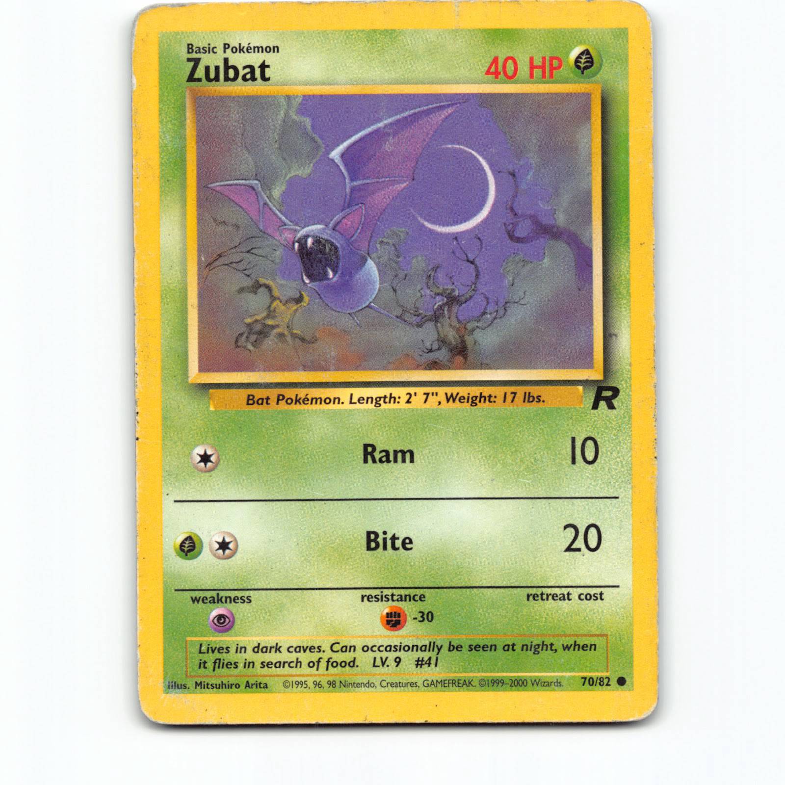 Pokémon Zubat TR EN 070/082 Pokemon Kort Team Rocket Wizards of The Coast