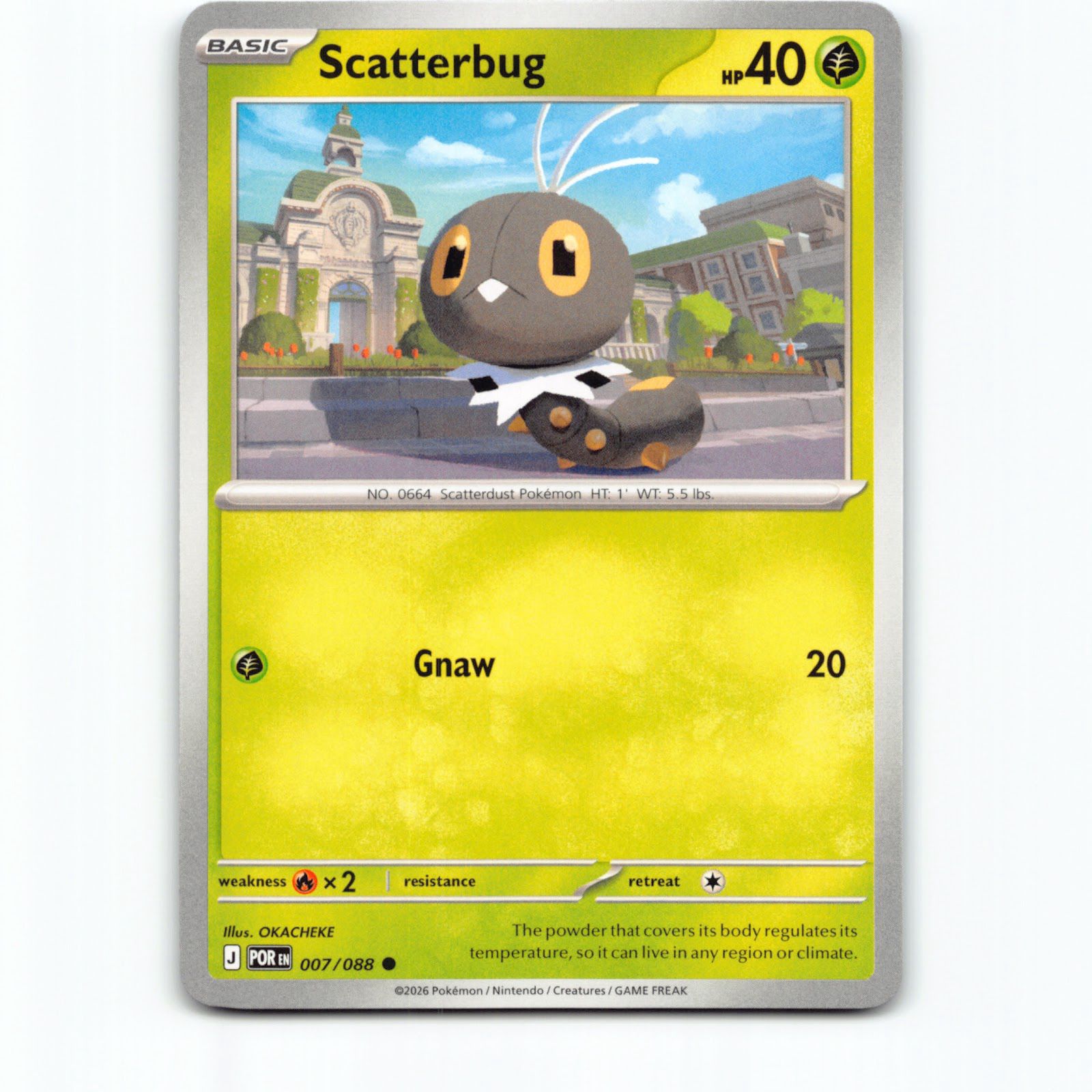 Pokémon Scatterbug POR EN 007/088 Pokemon Kort Perfect Order Mega Evolution