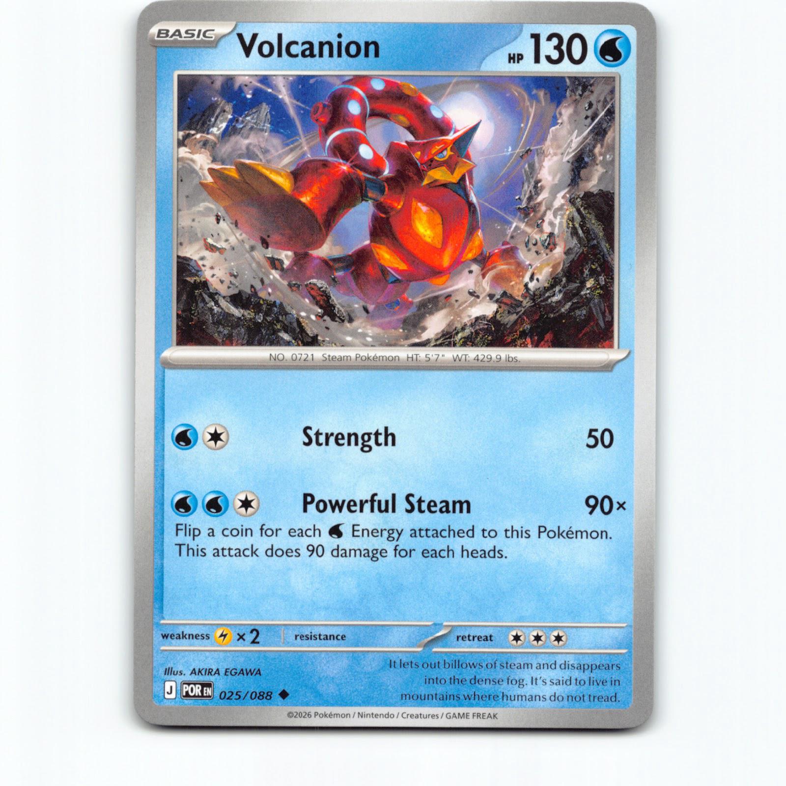 Pokémon Volcanion POR EN 025/088 Pokemon Kort Perfect Order Mega Evolution