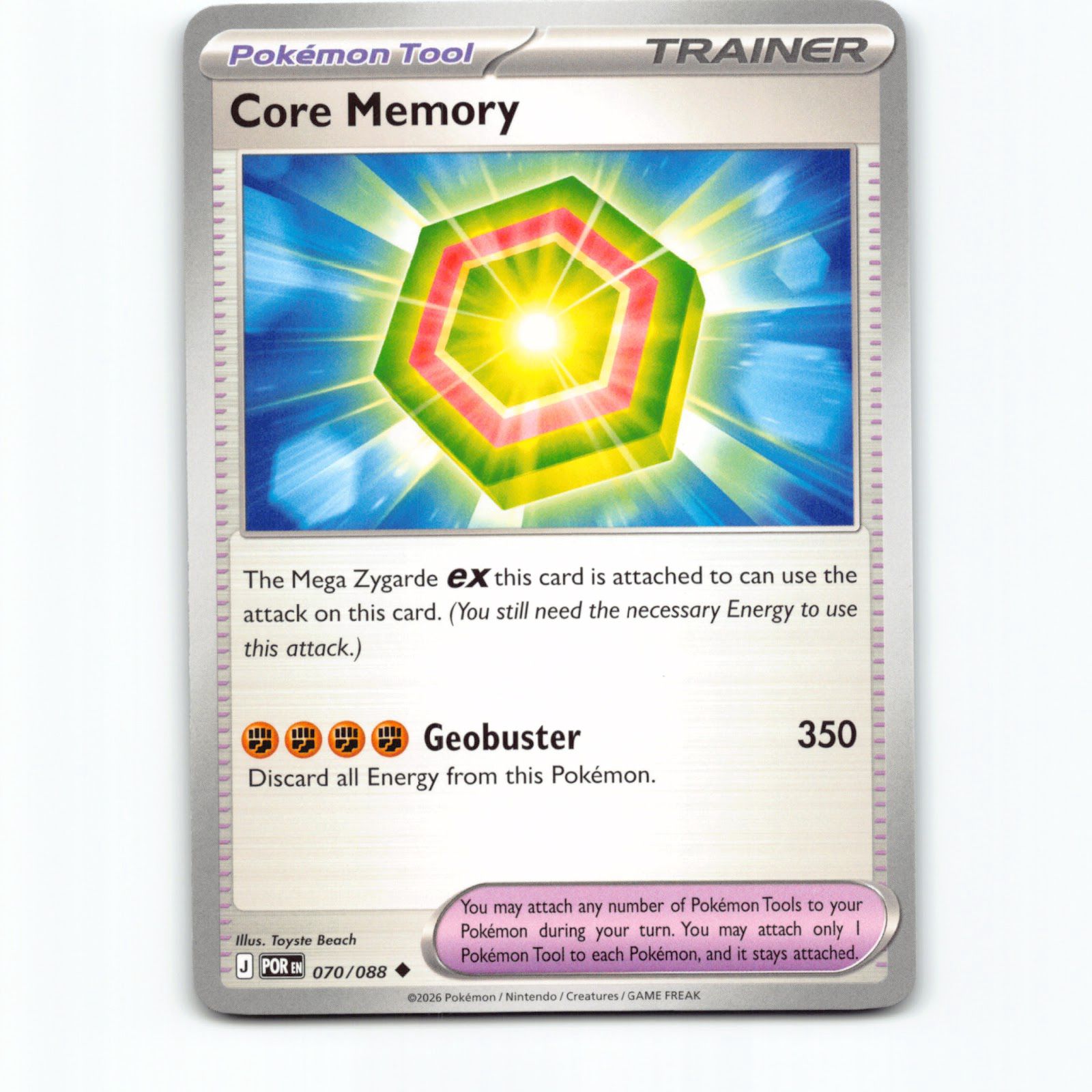Core Memory 070/088 Pokémon POR EN Perfect Order Pokemon Kort Mega Evolution