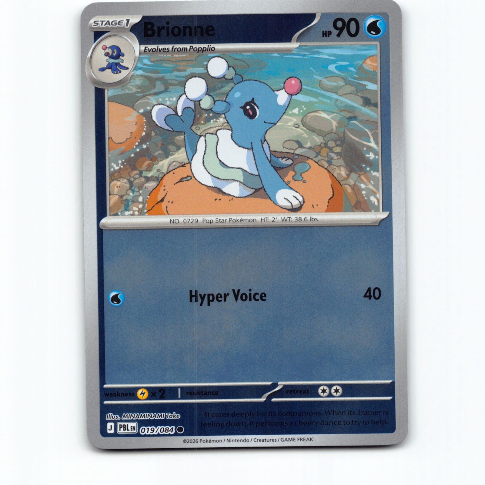 Brionne 019/084 Pokémon Holo PBL EN Pitch Black Pokemon Kort Mega Evolution