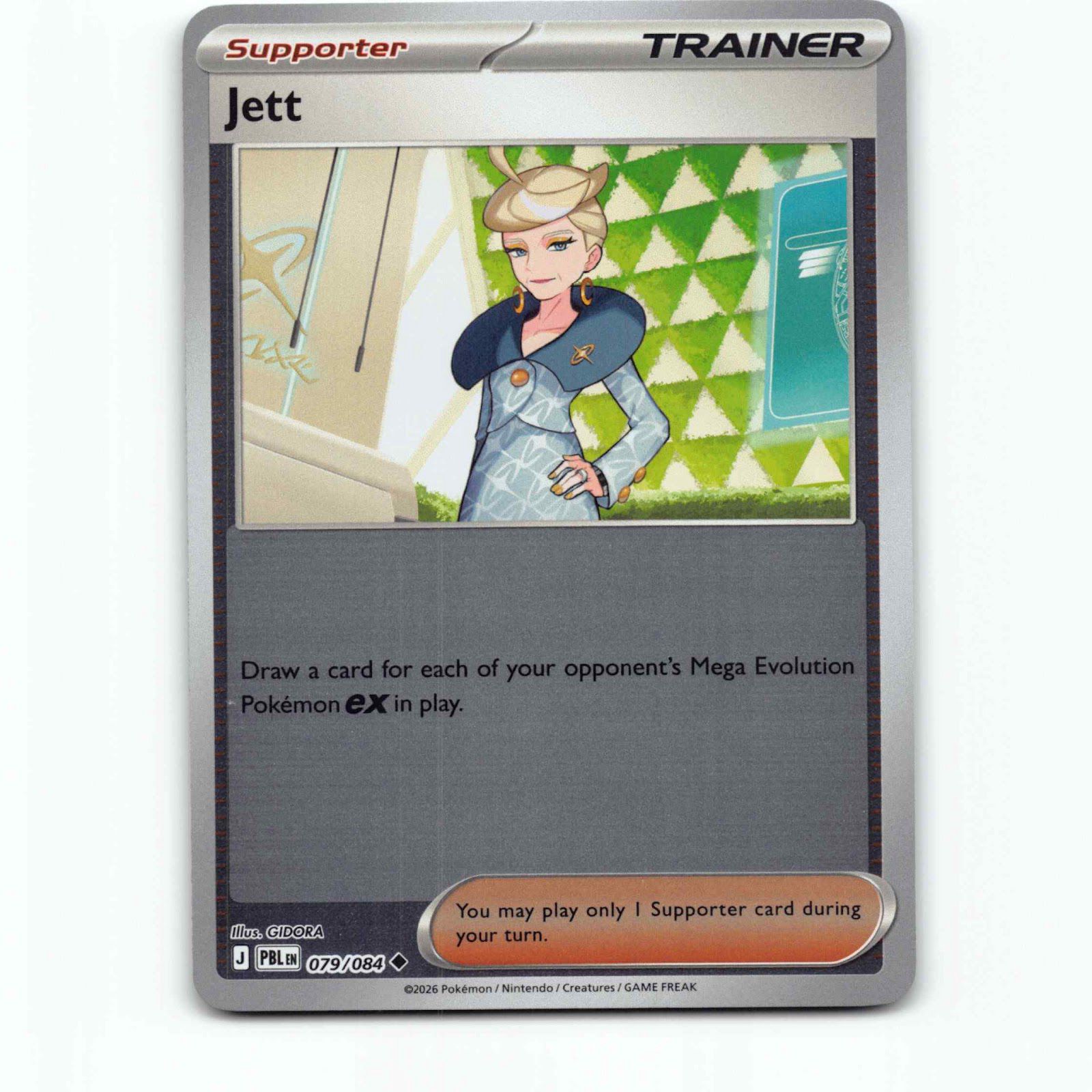Jett 079/084 Pokémon Reverse Holo PBL EN Pitch Black Pokemon Kort Mega Evolution