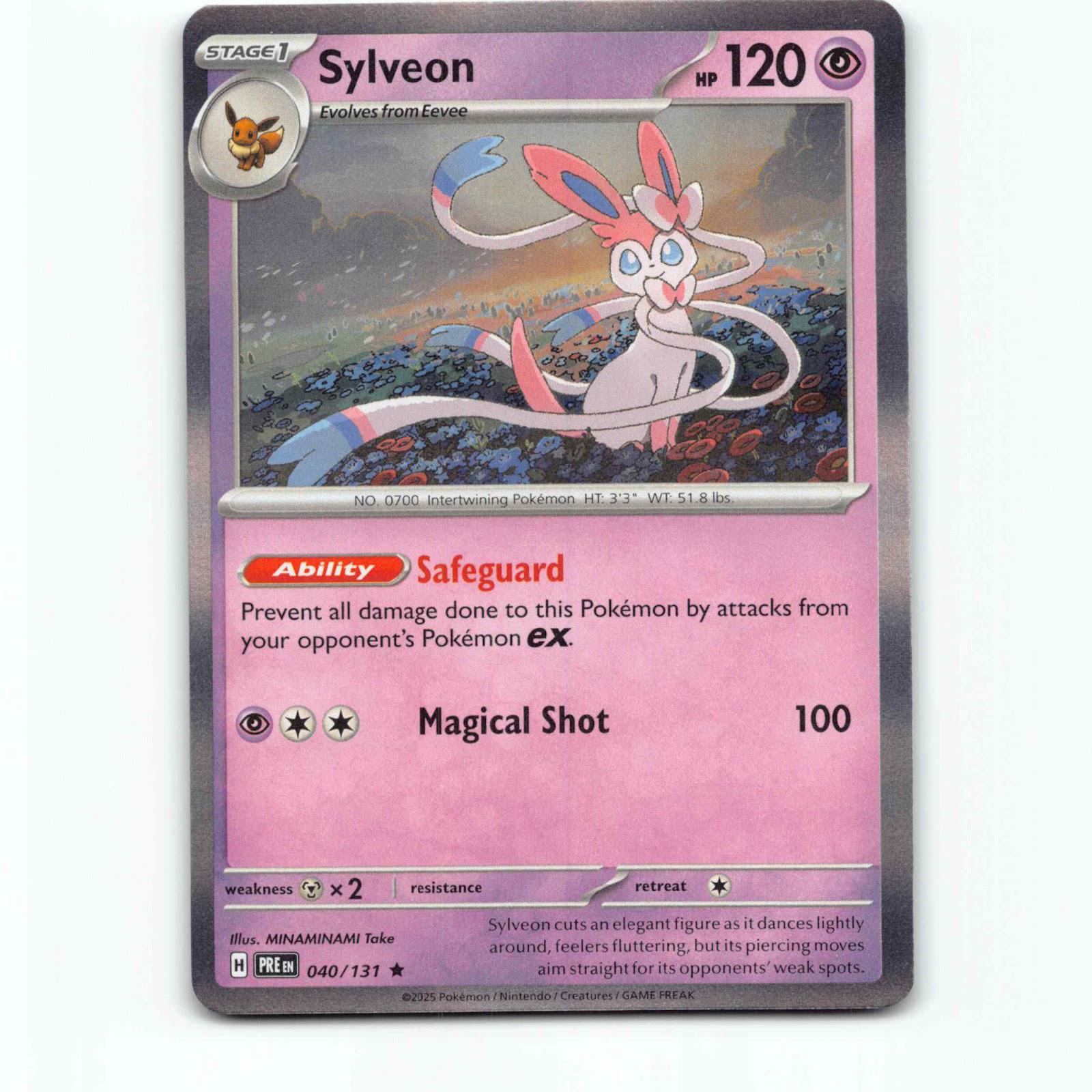 Sylveon 040/131 Pokémon Holo PRE EN Prismatic Evolutions Pokemon Kort Scarlet &