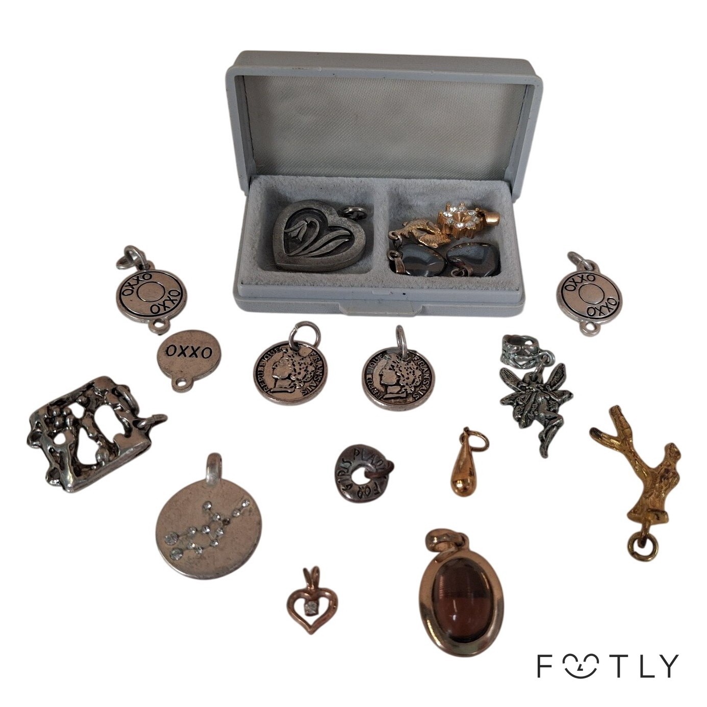 Smyckespaket Berlocker Hängen Vintage Mixad Metall Smycken hänge paket Parti